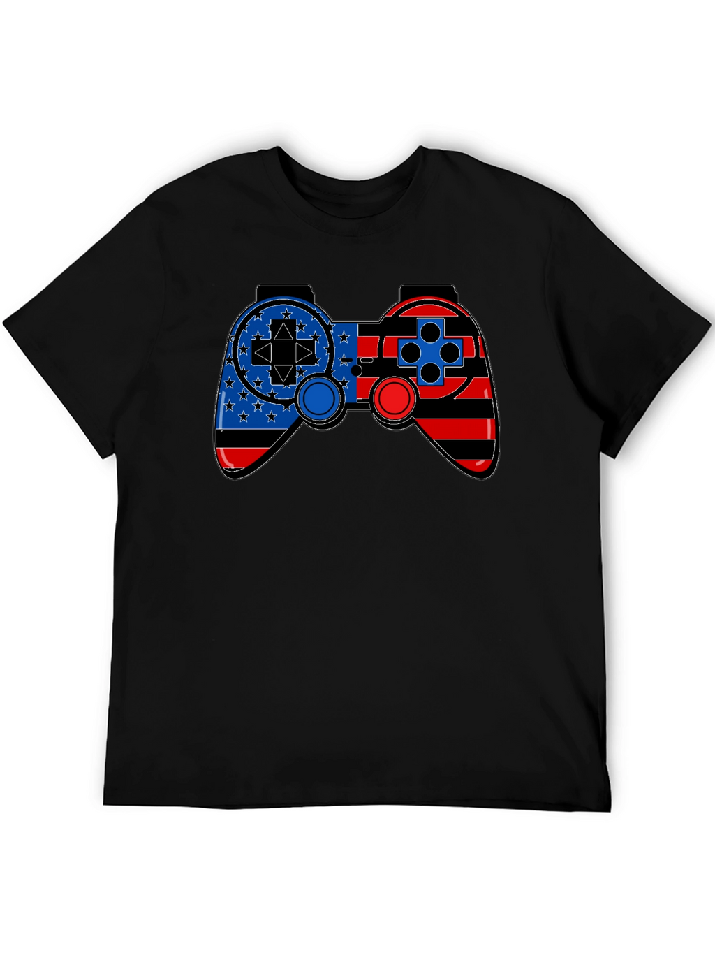 Patriotic Gamer T-Shirt - American Flag Game Controller