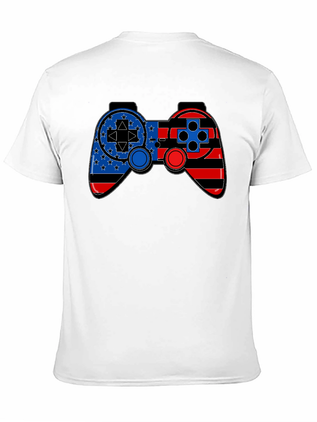 Patriotic Gamer T-Shirt - American Flag Game Controller