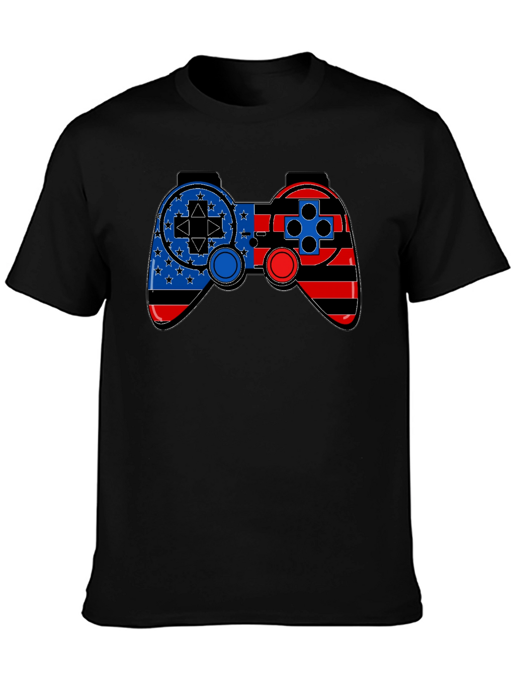 Patriotic Gamer T-Shirt - American Flag Game Controller