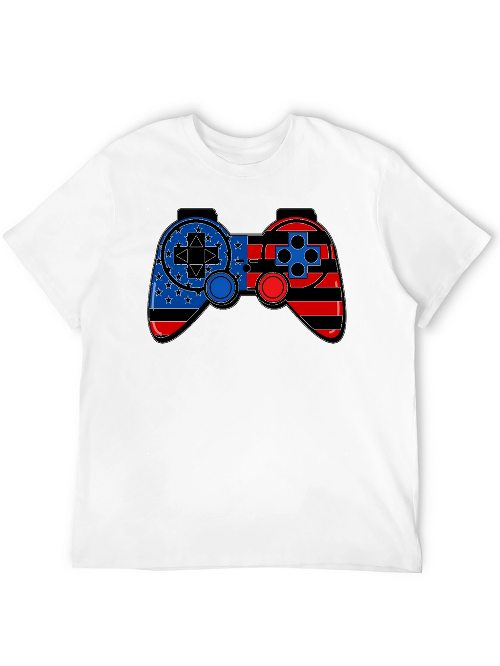 Patriotic Gamer T-Shirt - American Flag Game Controller