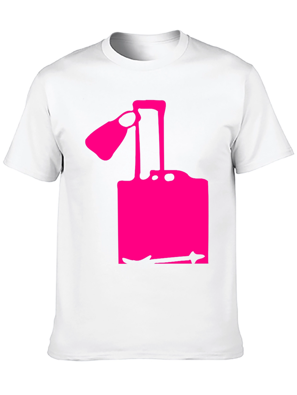 Modern Pink Silhouette Graphic Black T-Shirt