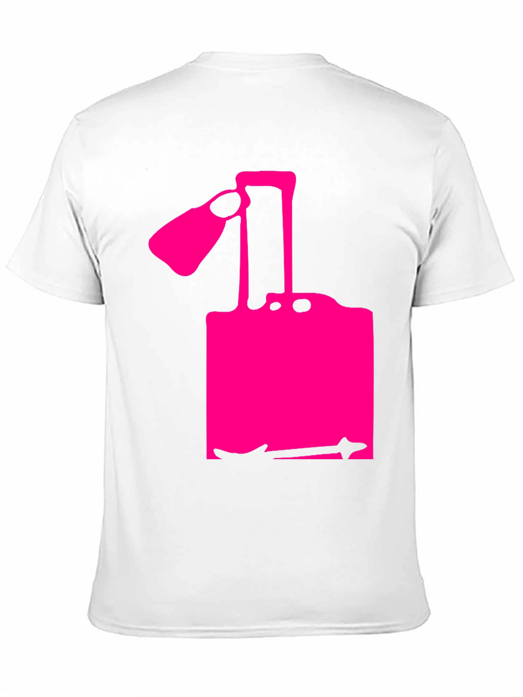 Modern Pink Silhouette Graphic Black T-Shirt