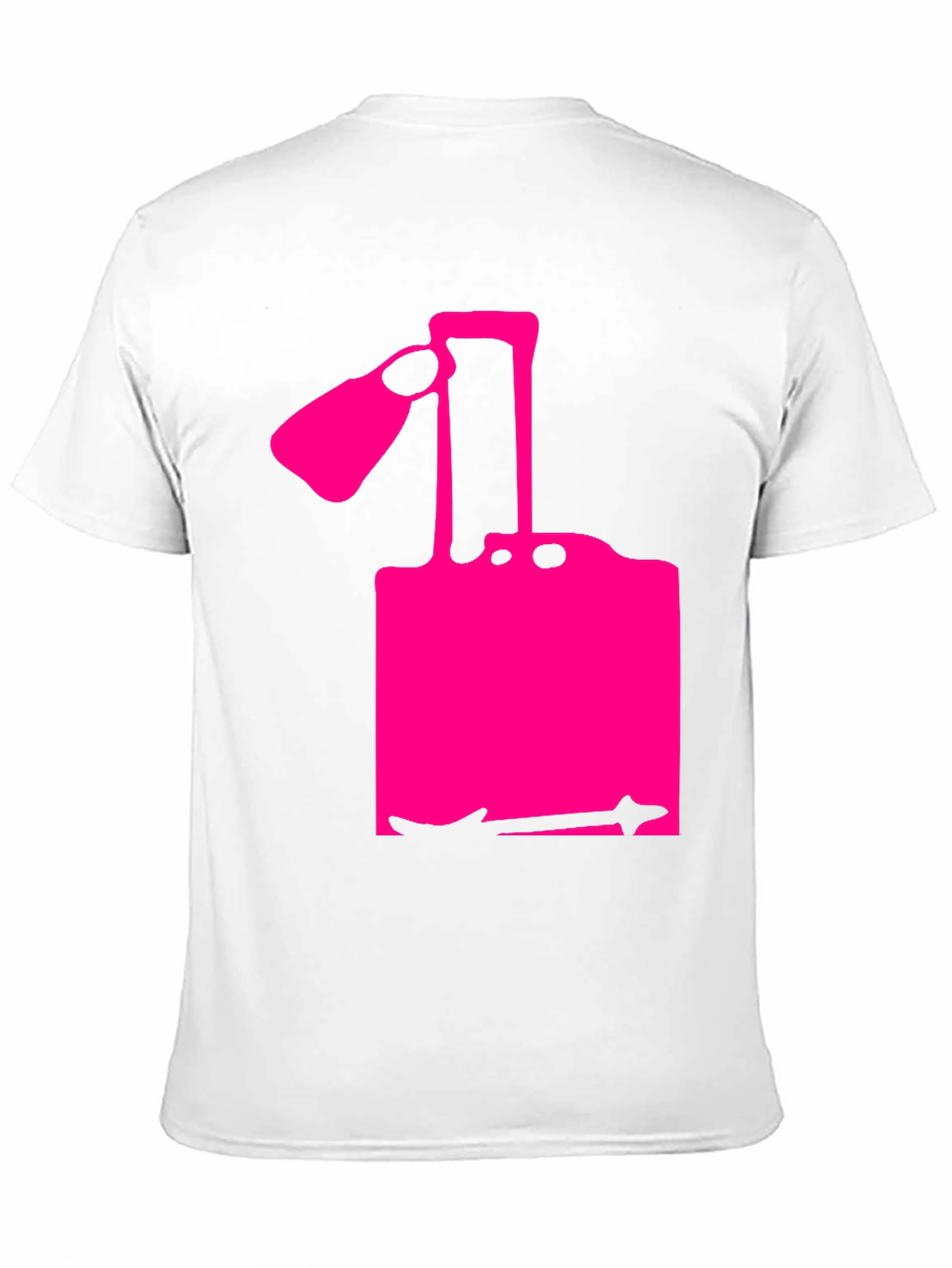 Modern Pink Silhouette Graphic Black T-Shirt