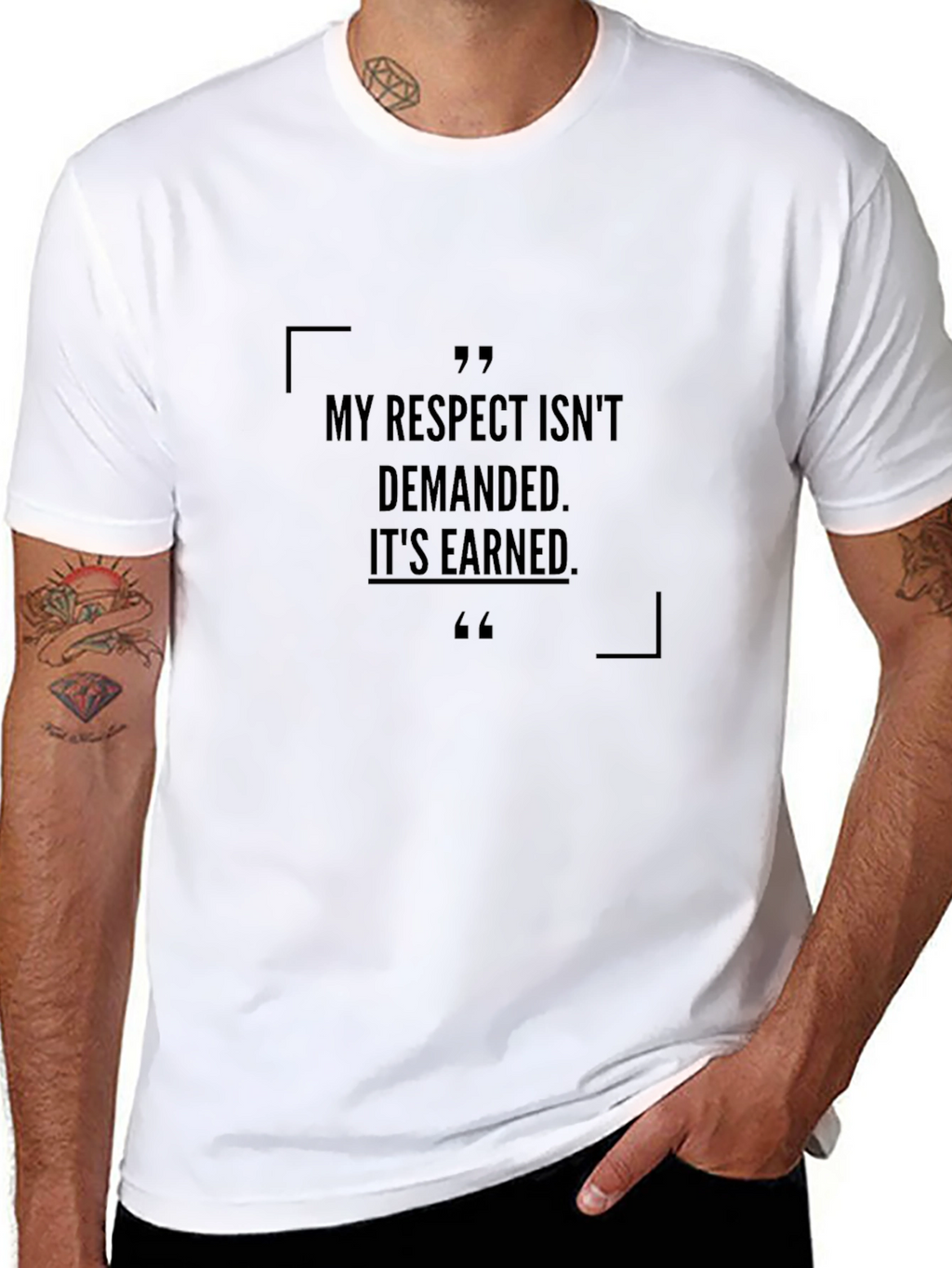 Respect Earned Black Graphic Tee