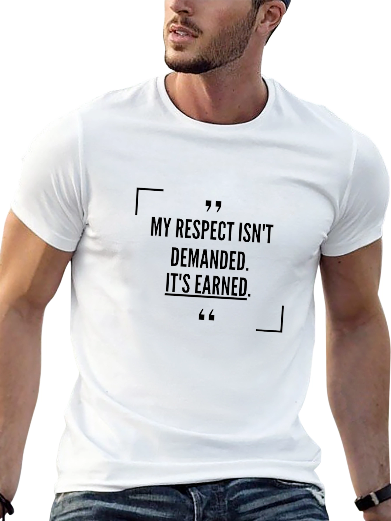 Respect Earned Black Graphic Tee