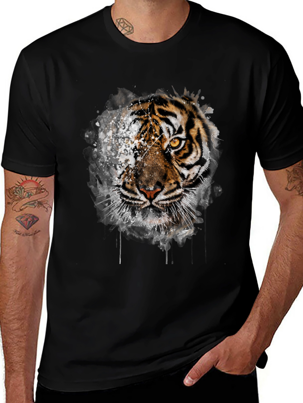 Tiger Graphic Tee - Unique Animal Print T-Shirt