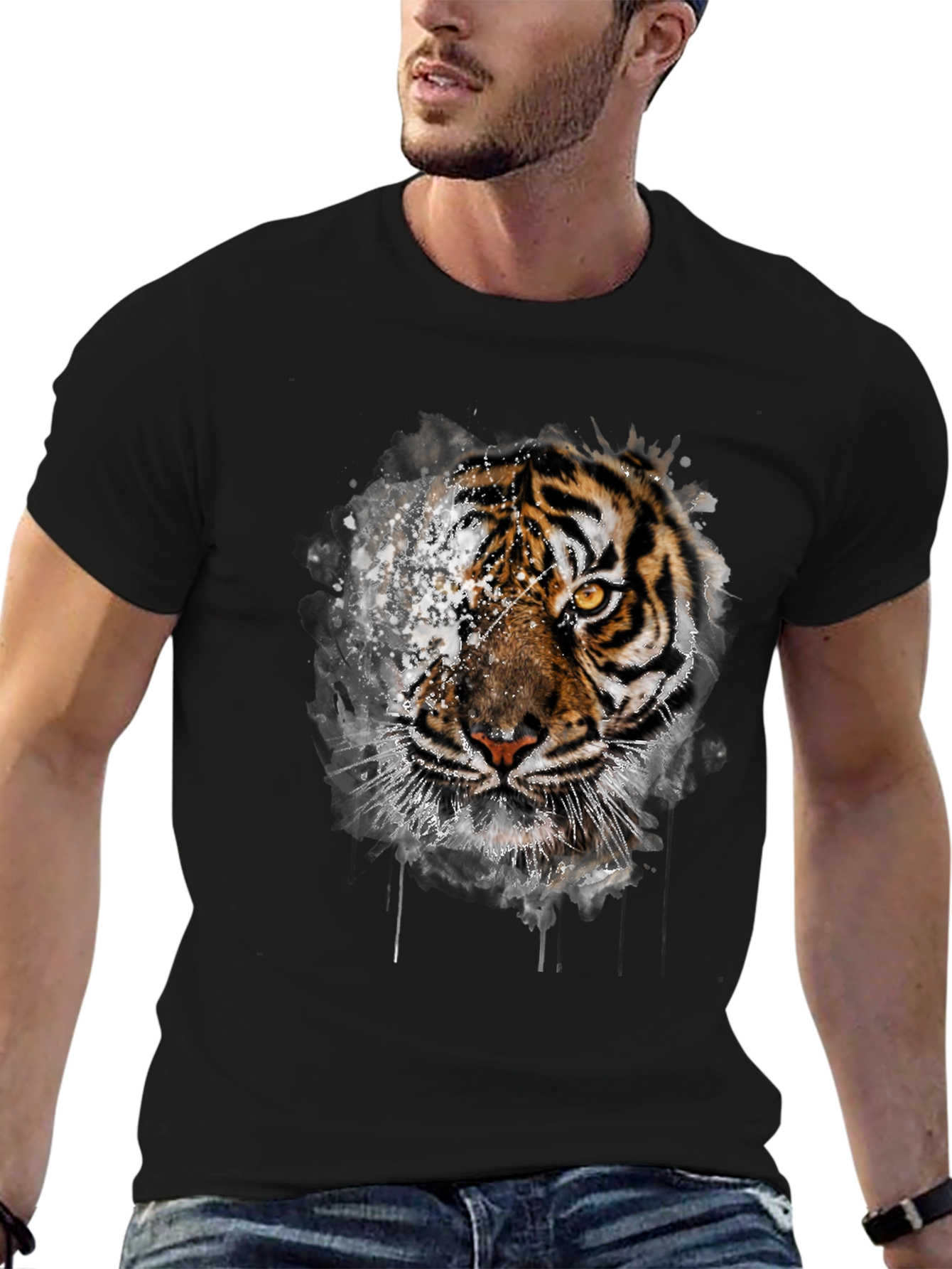 Tiger Graphic Tee - Unique Animal Print T-Shirt