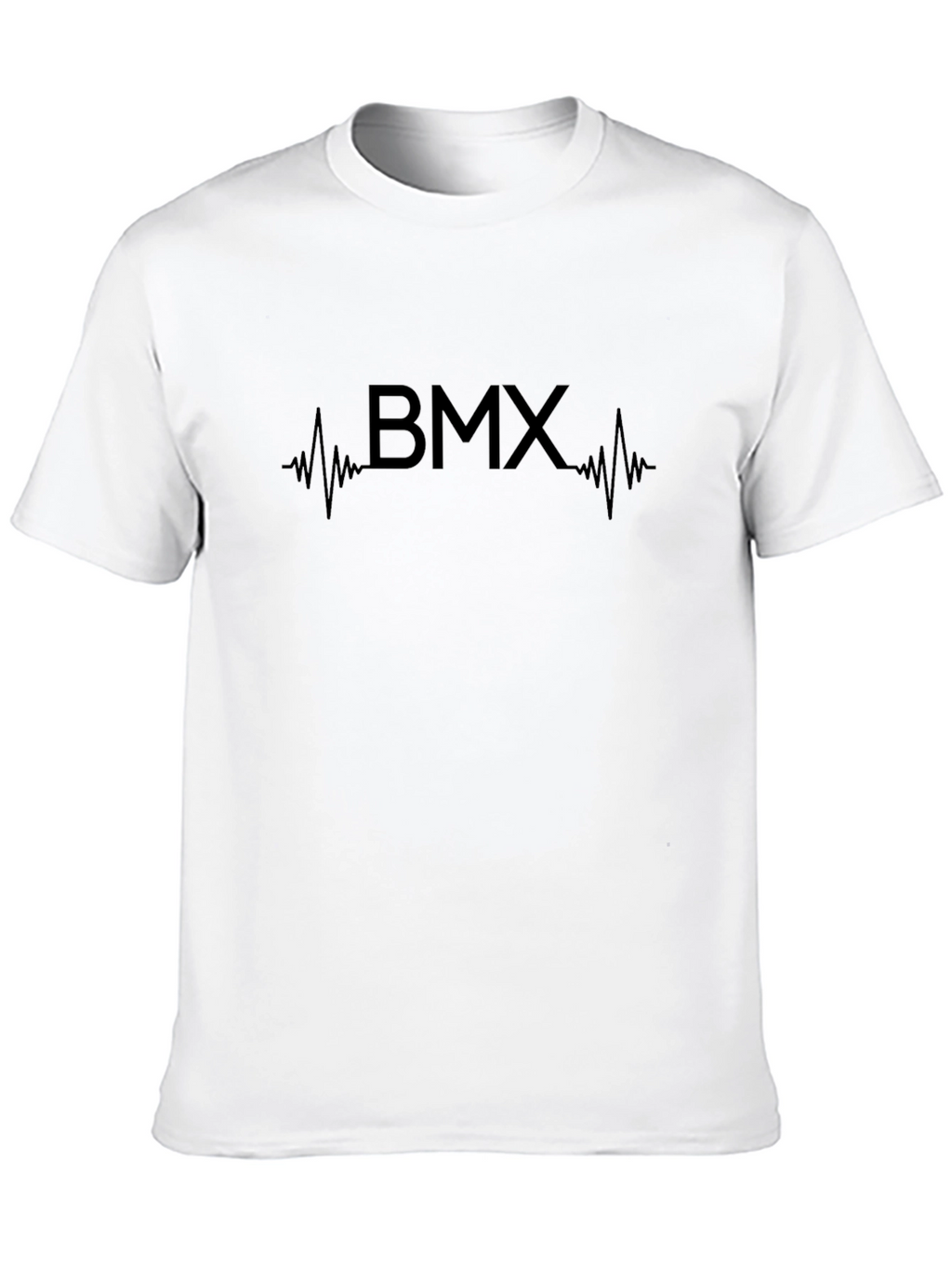BMX Heartbeat Graphic Tee - Black Cotton T-Shirt