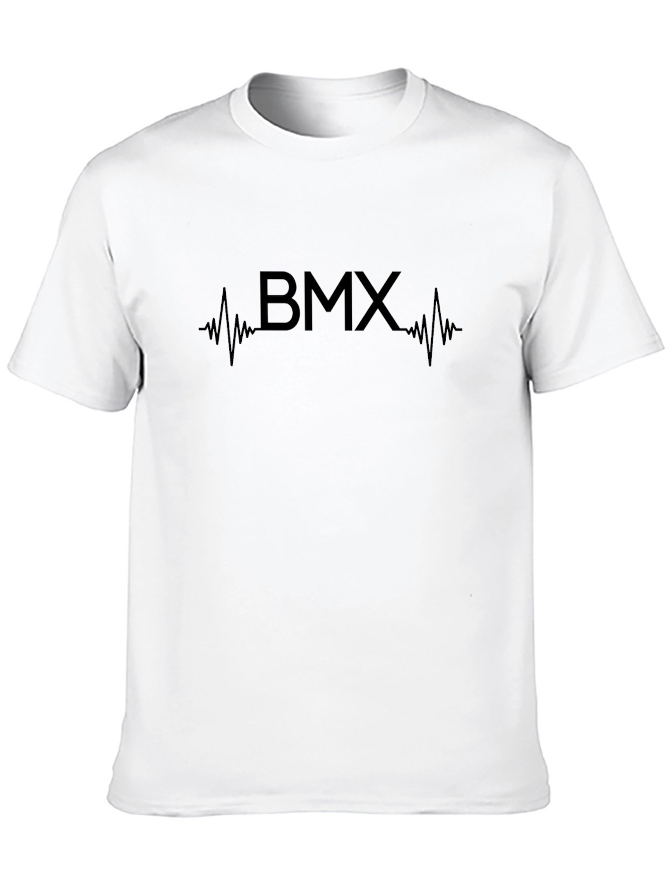 BMX Heartbeat Graphic Tee - Black Cotton T-Shirt