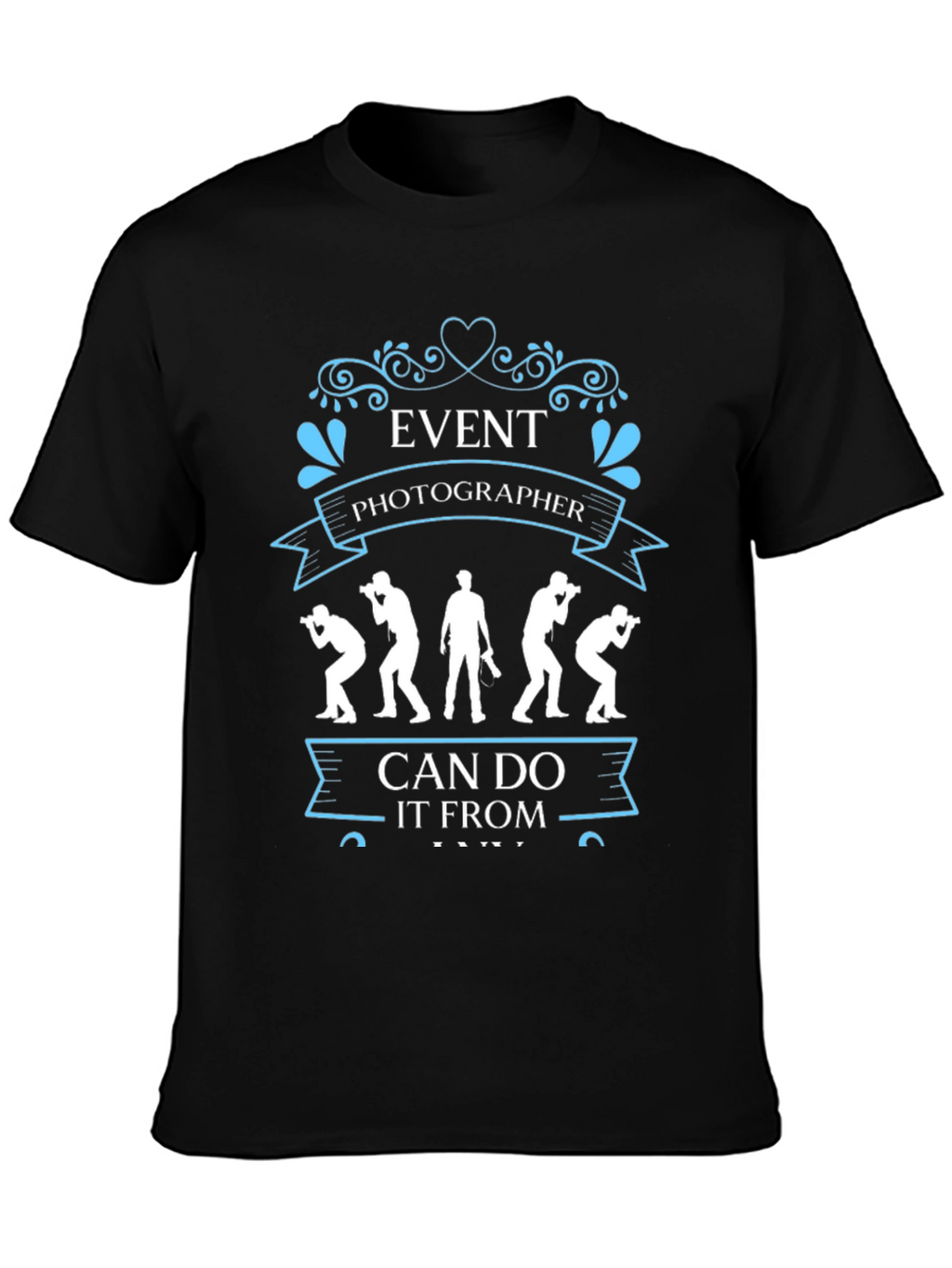 Event Photographer Black Graphic T-Shirt
