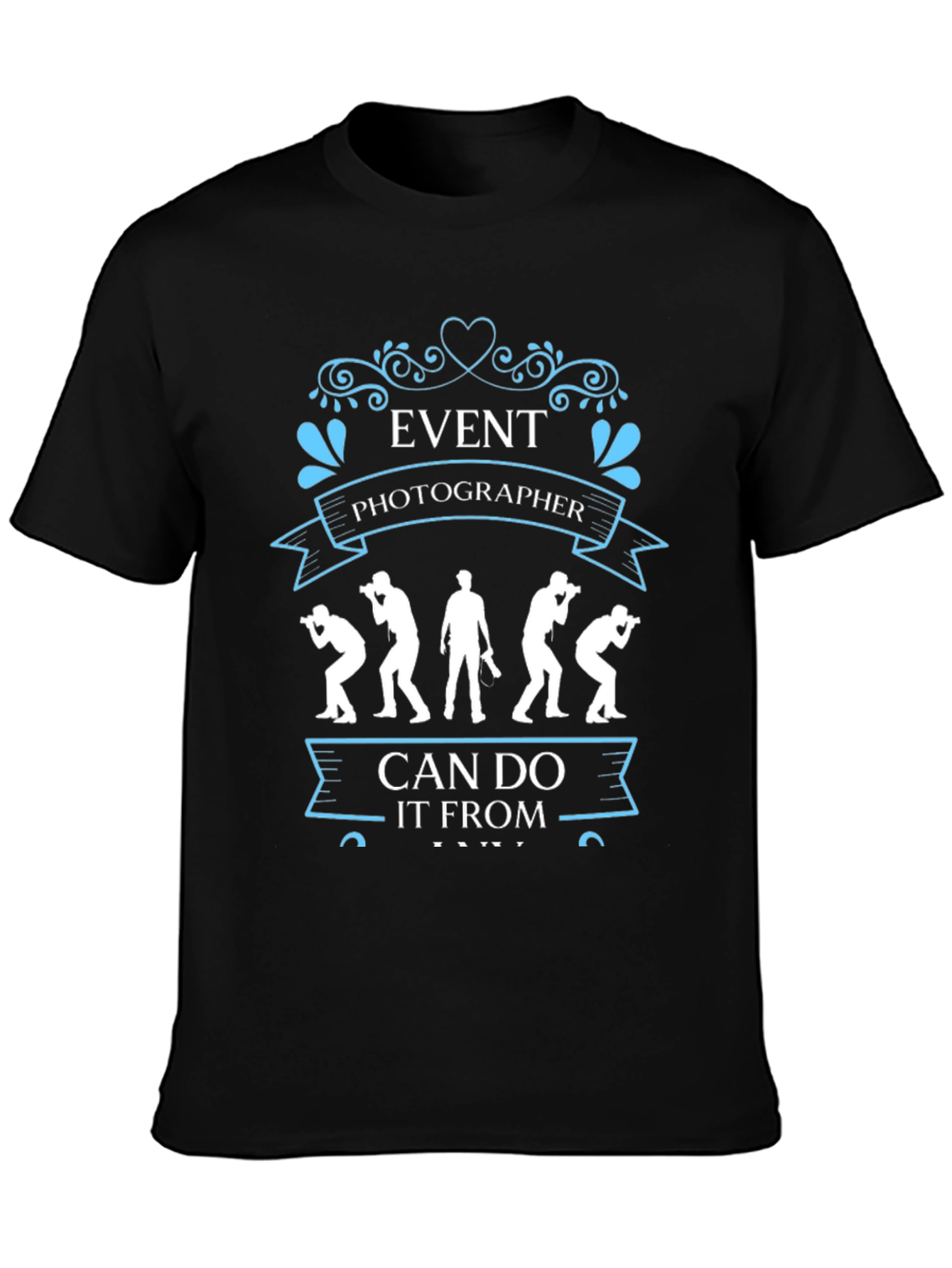 Event Photographer Black Graphic T-Shirt