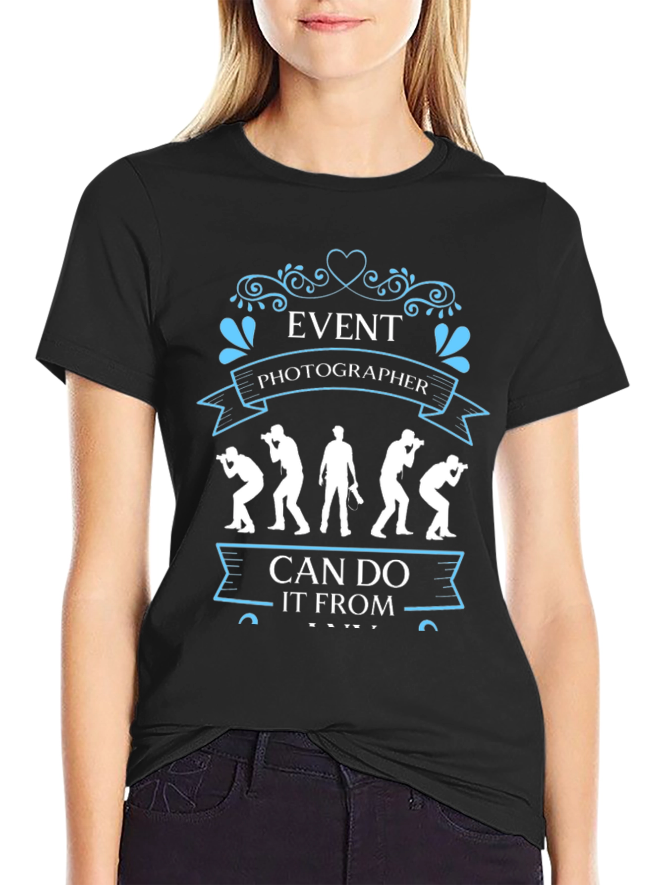Event Photographer Black Graphic T-Shirt