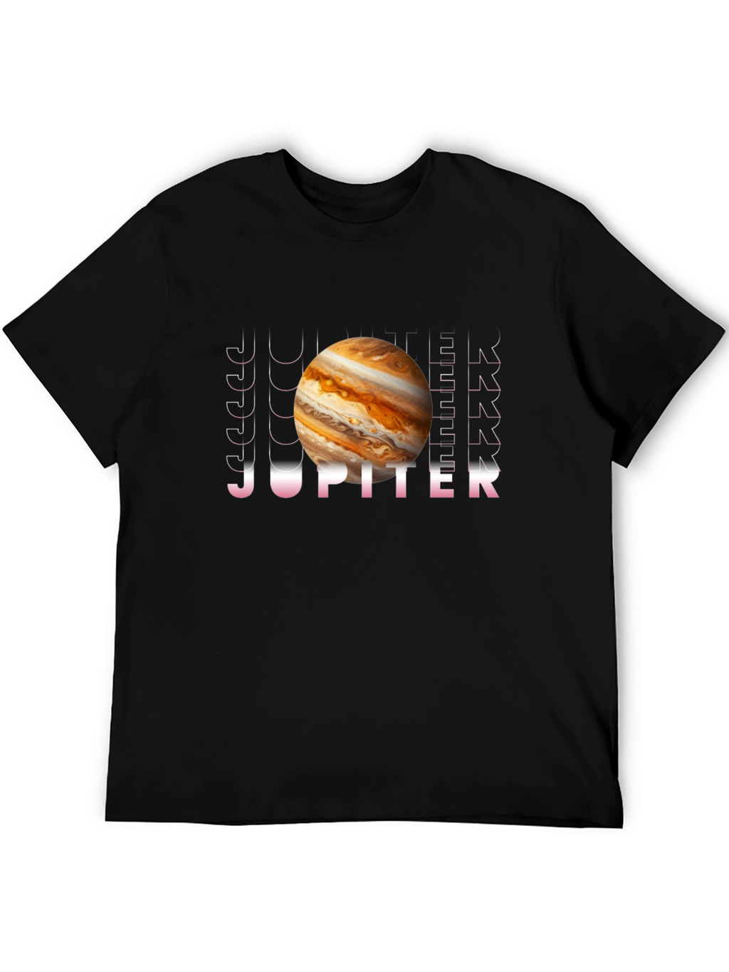 Jupiter Planet Graphic Black T-Shirt