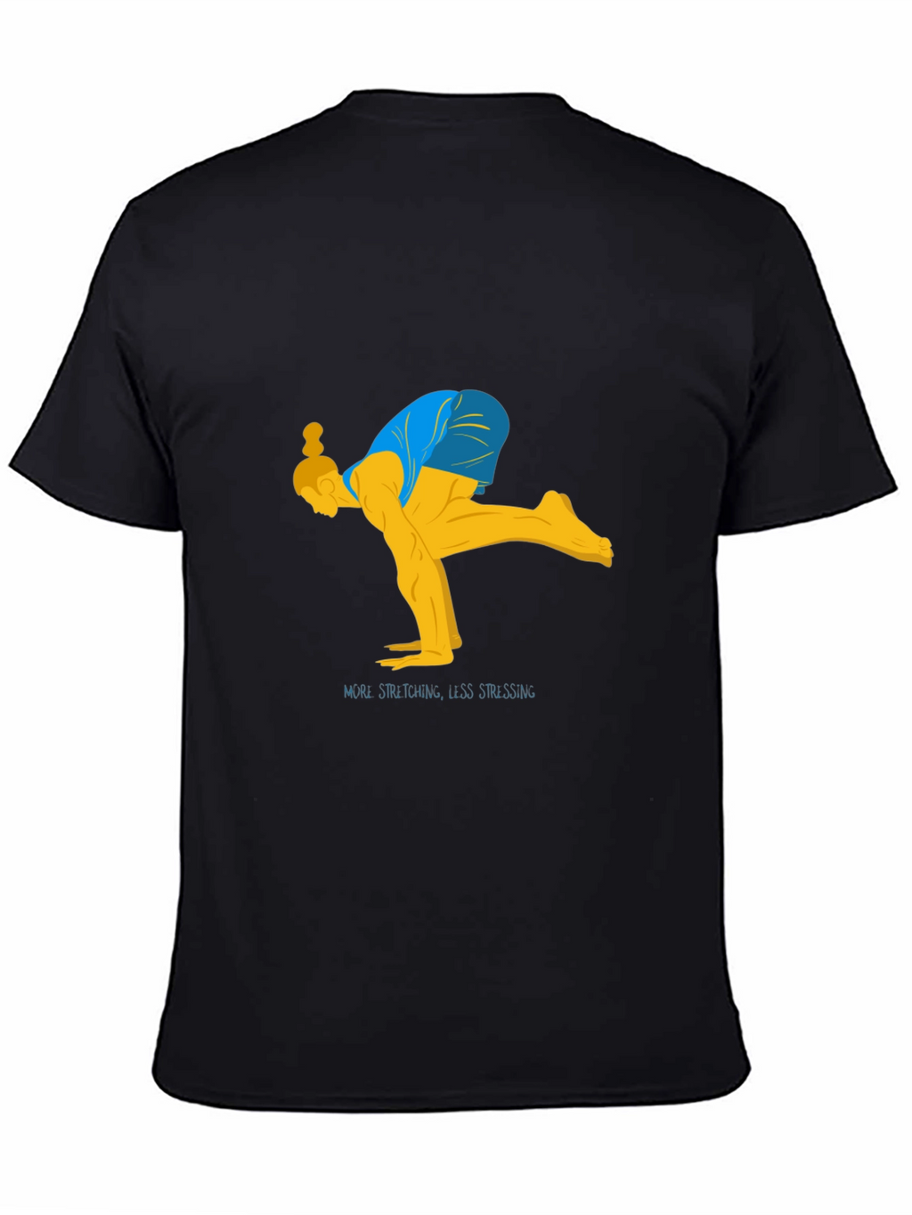 Yoga Stretch Graphic Tee - Black