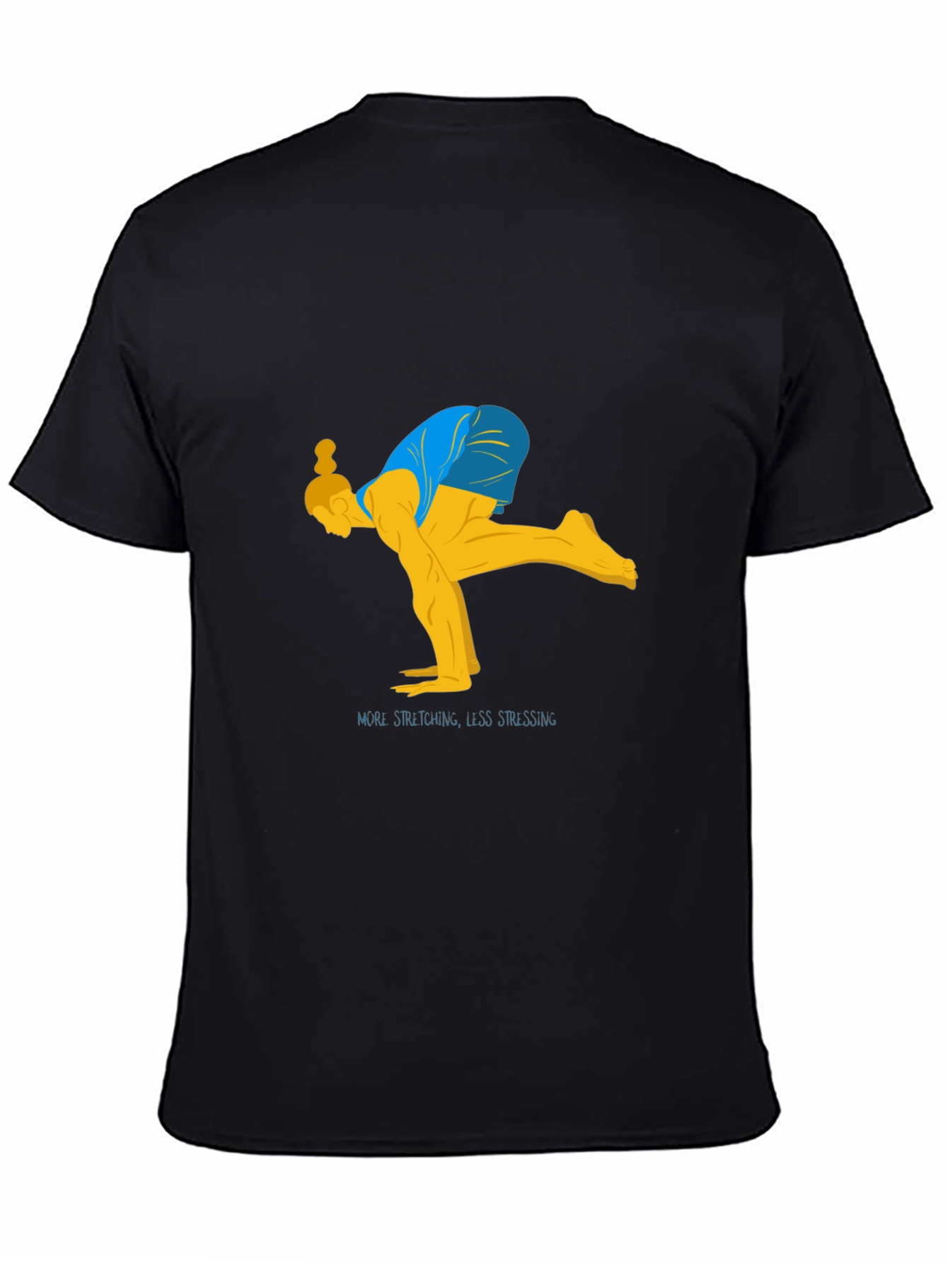 Yoga Stretch Graphic Tee - Black