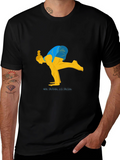 Yoga Stretch Graphic Tee - Black