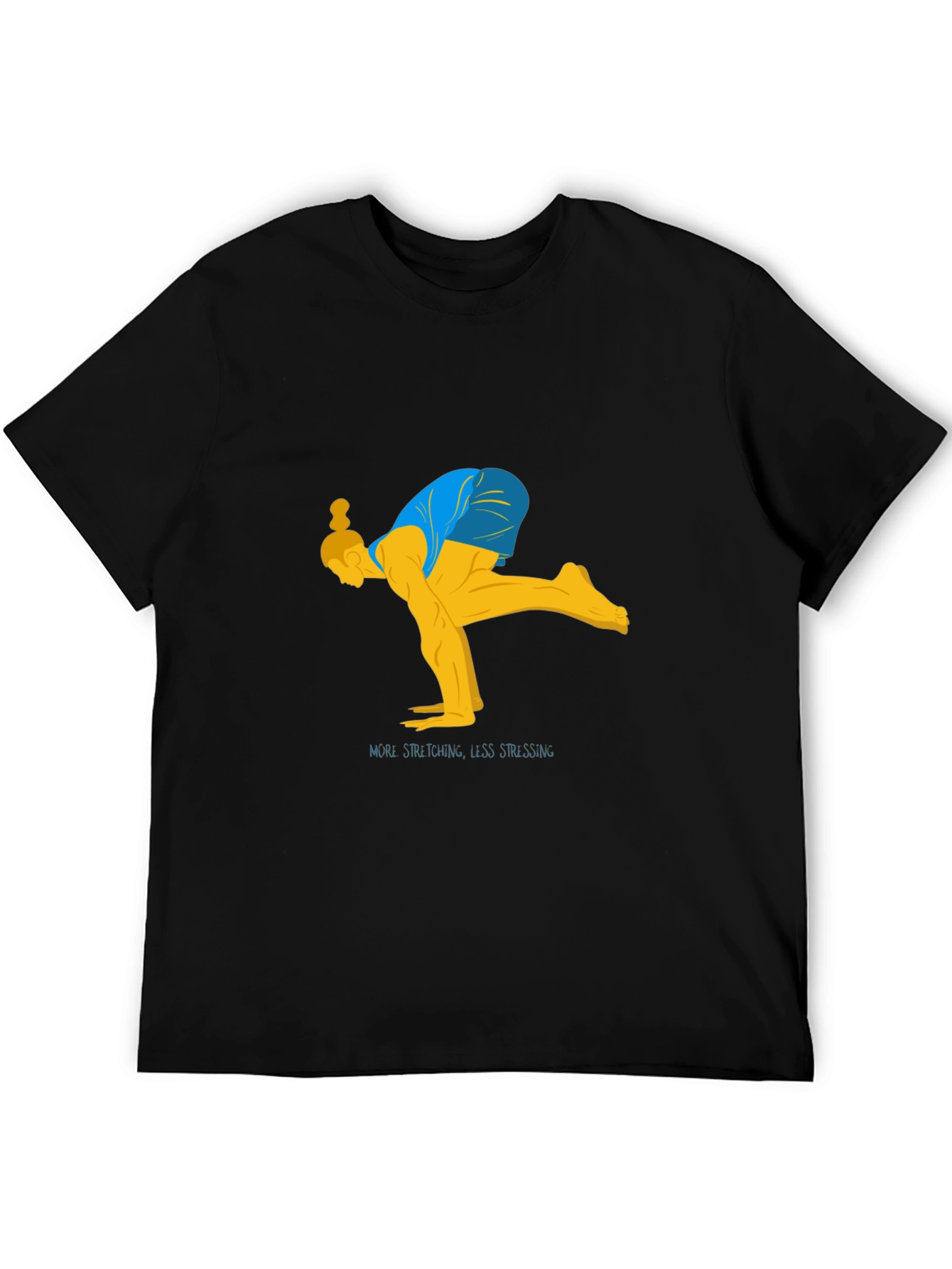 Yoga Stretch Graphic Tee - Black