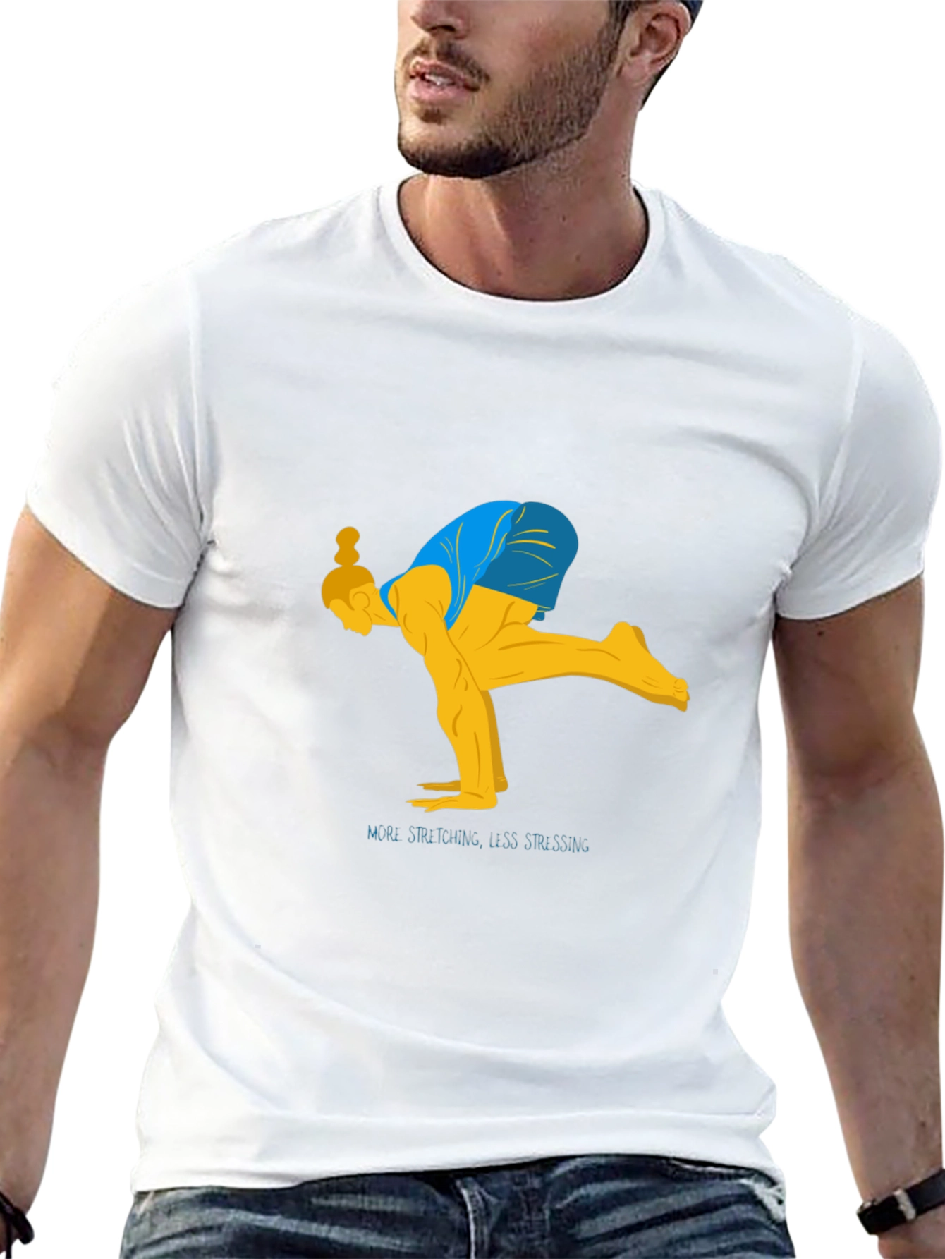 Yoga Stretch Graphic Tee - Black