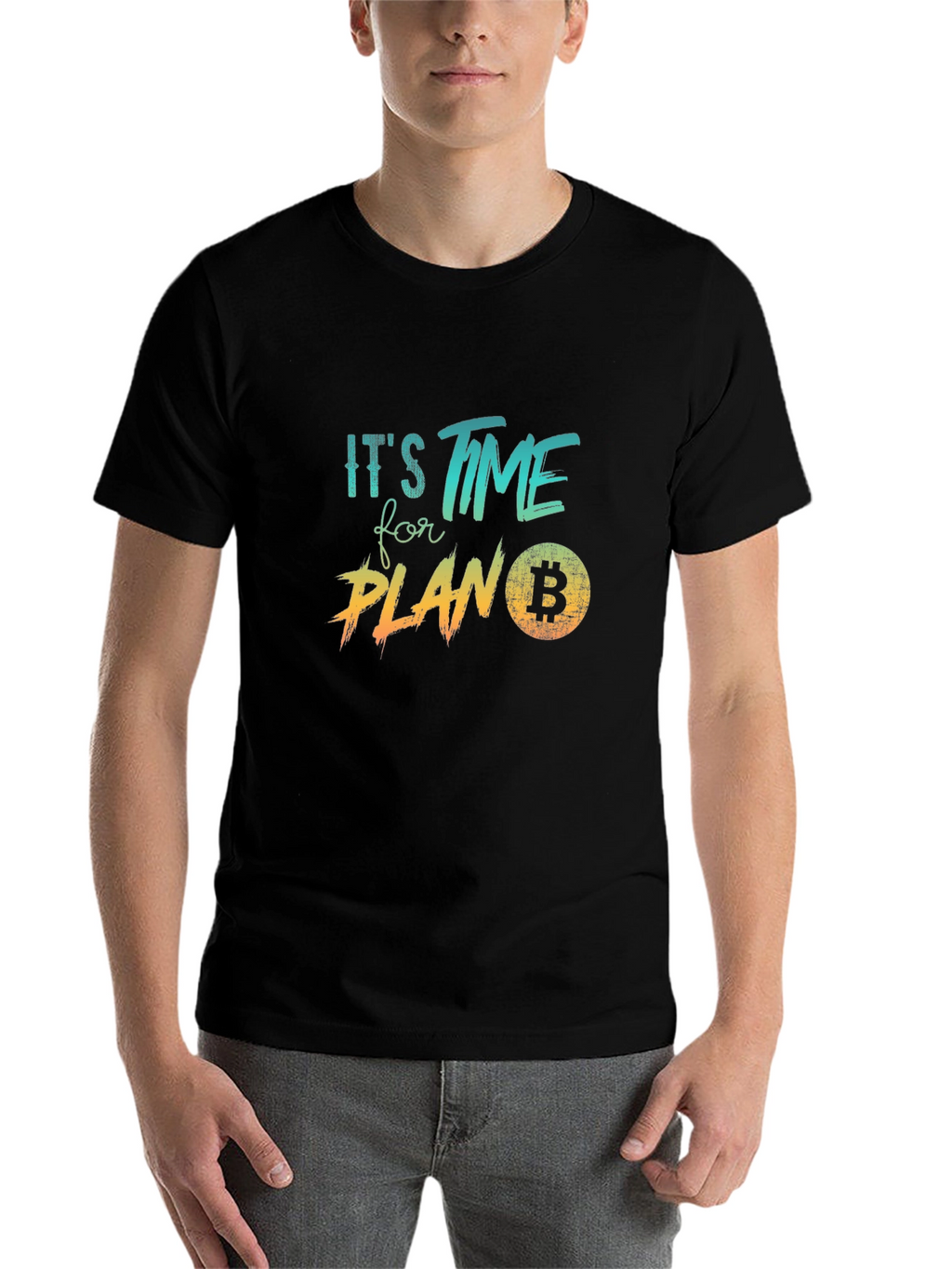 Bitcoin Plan B Black Graphic Tee