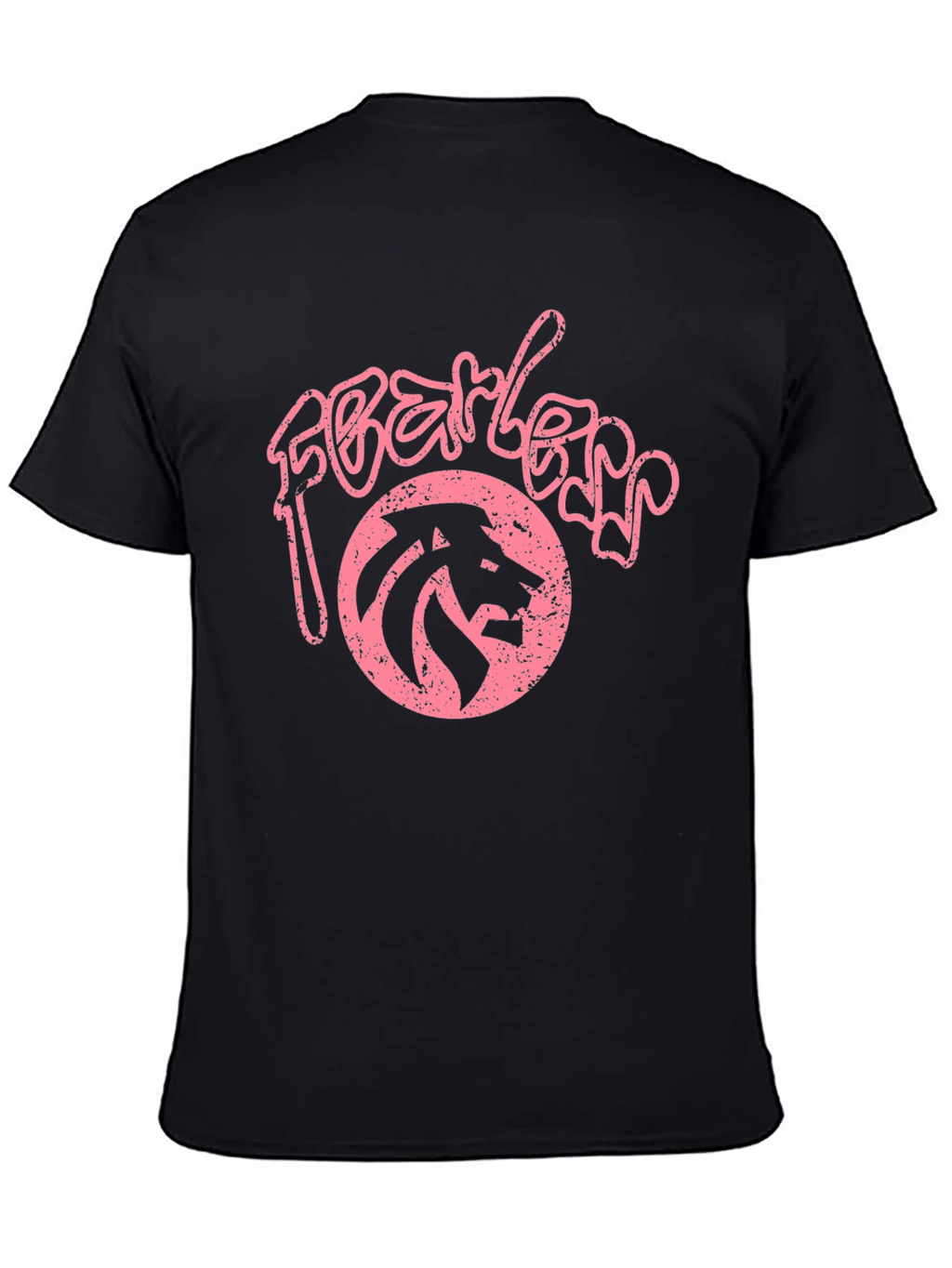 Fearless Lion Graphic Tee - Stylish Mens Black T-Shirt