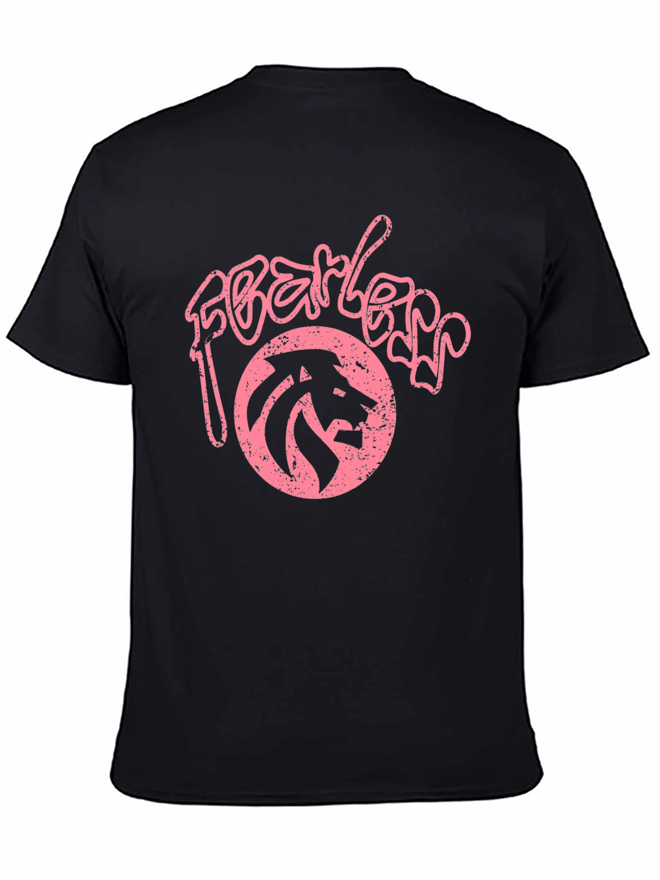 Fearless Lion Graphic Tee - Stylish Mens Black T-Shirt