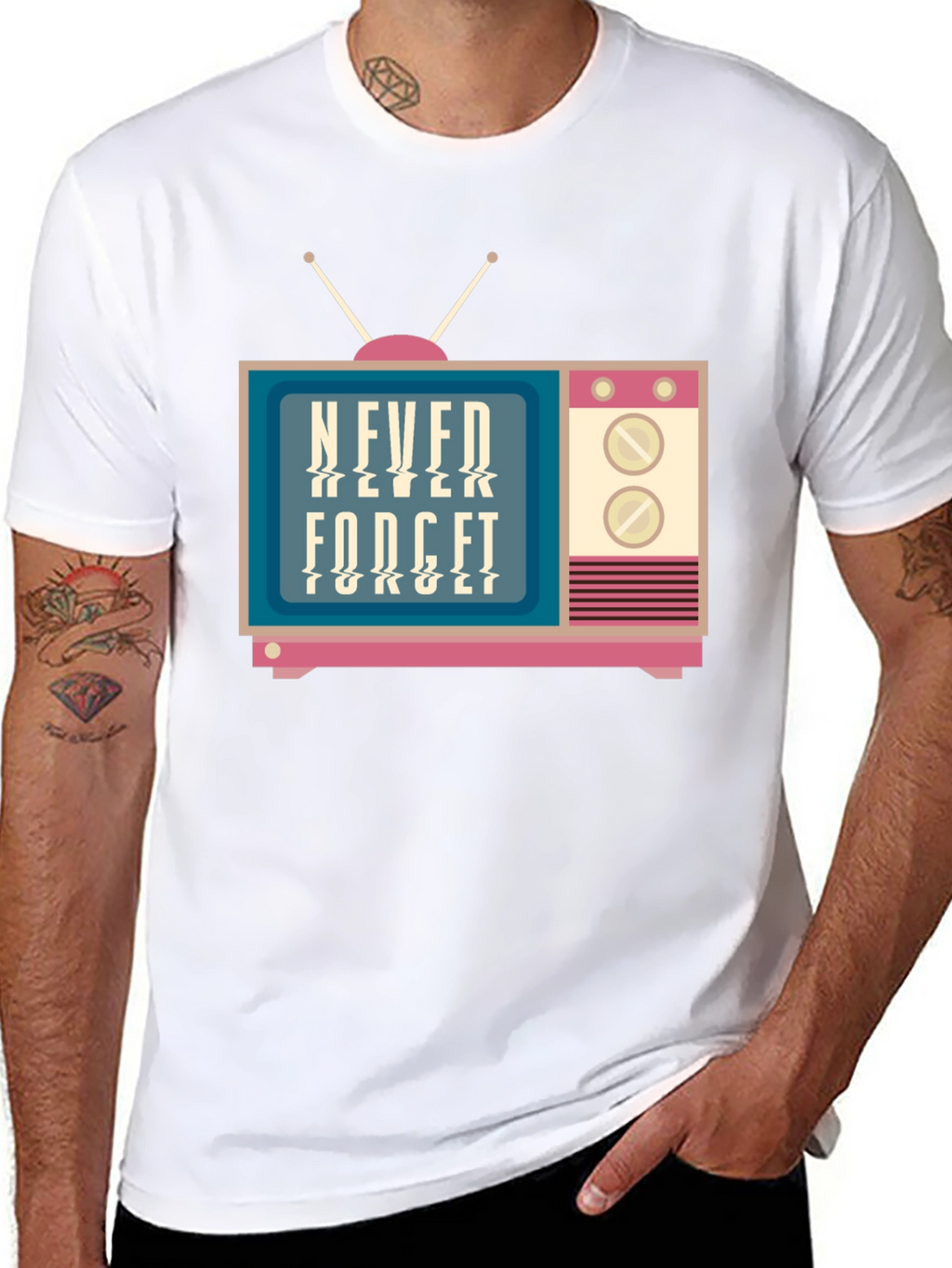Retro TV Never Forget Graphic Tee