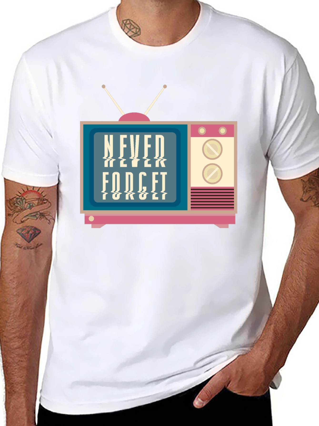 Retro TV Never Forget Graphic Tee