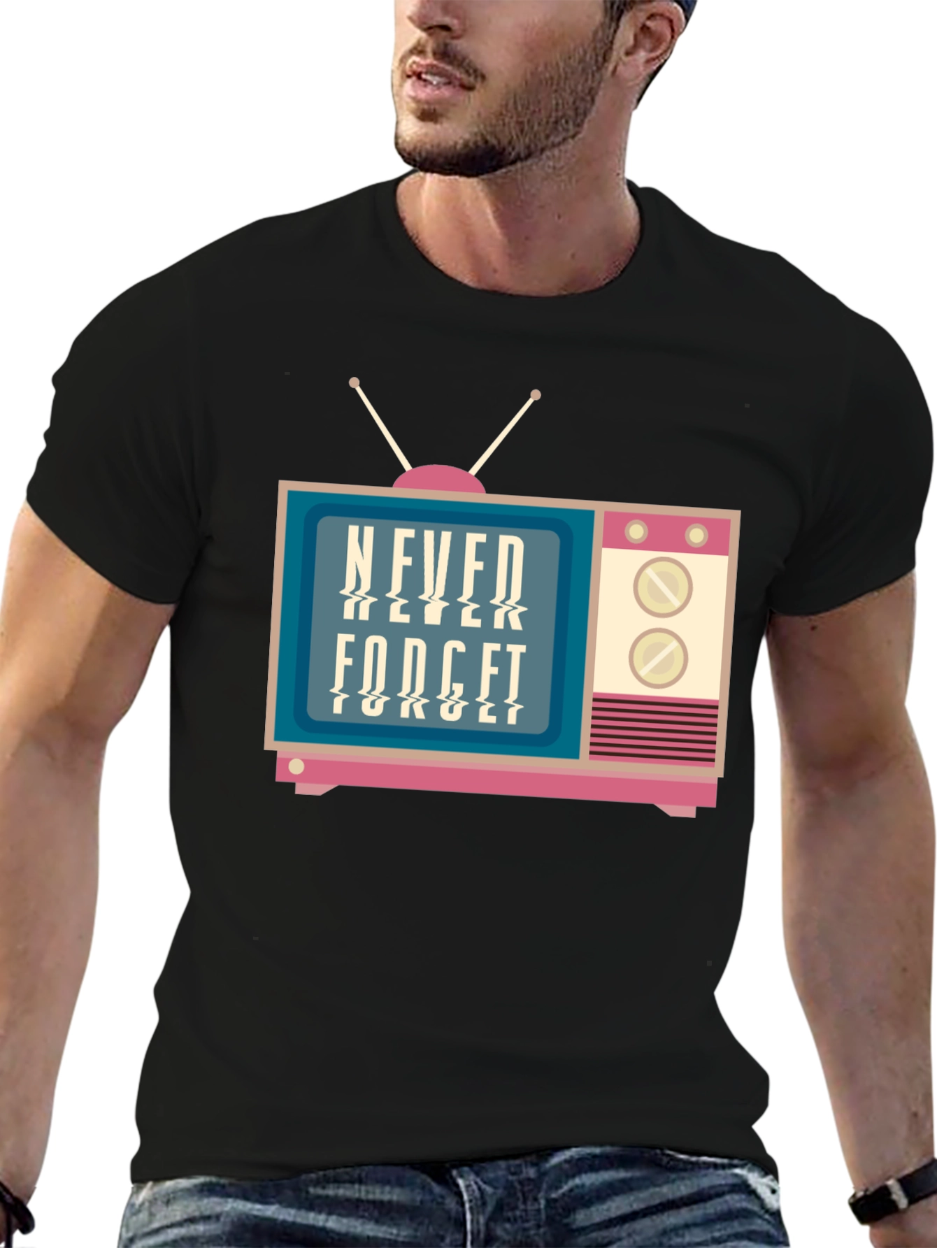 Retro TV Never Forget Graphic Tee