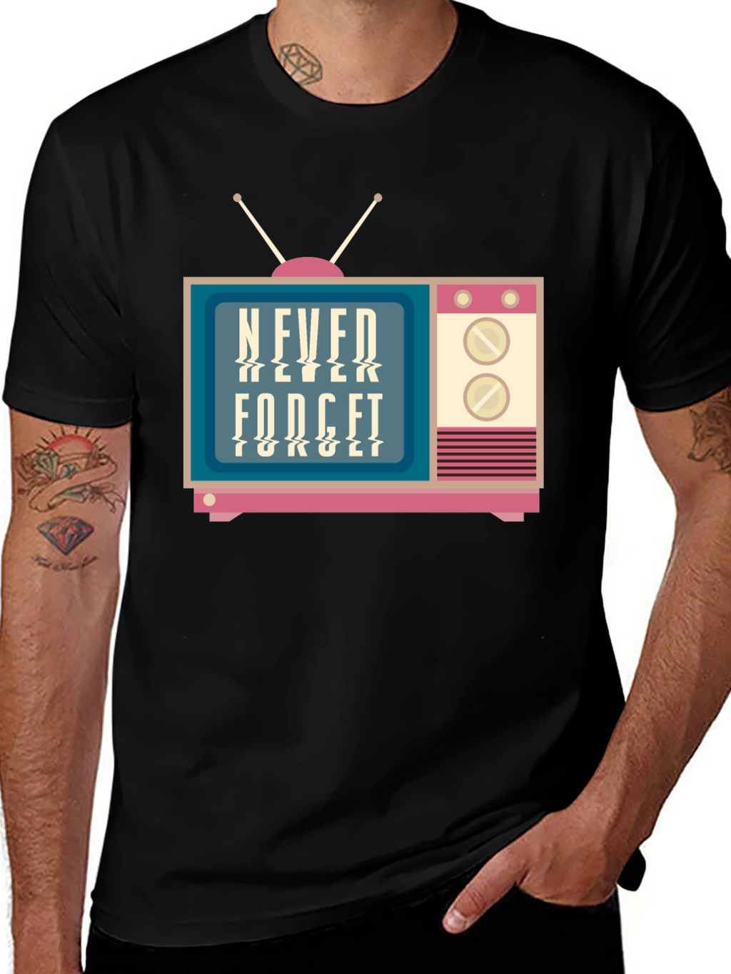 Retro TV Never Forget Graphic Tee