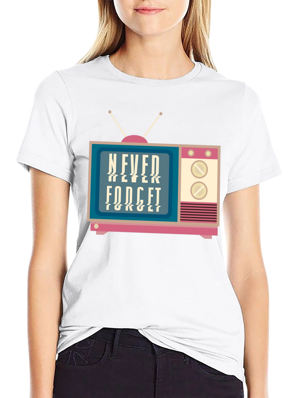 Retro TV Never Forget Graphic Tee