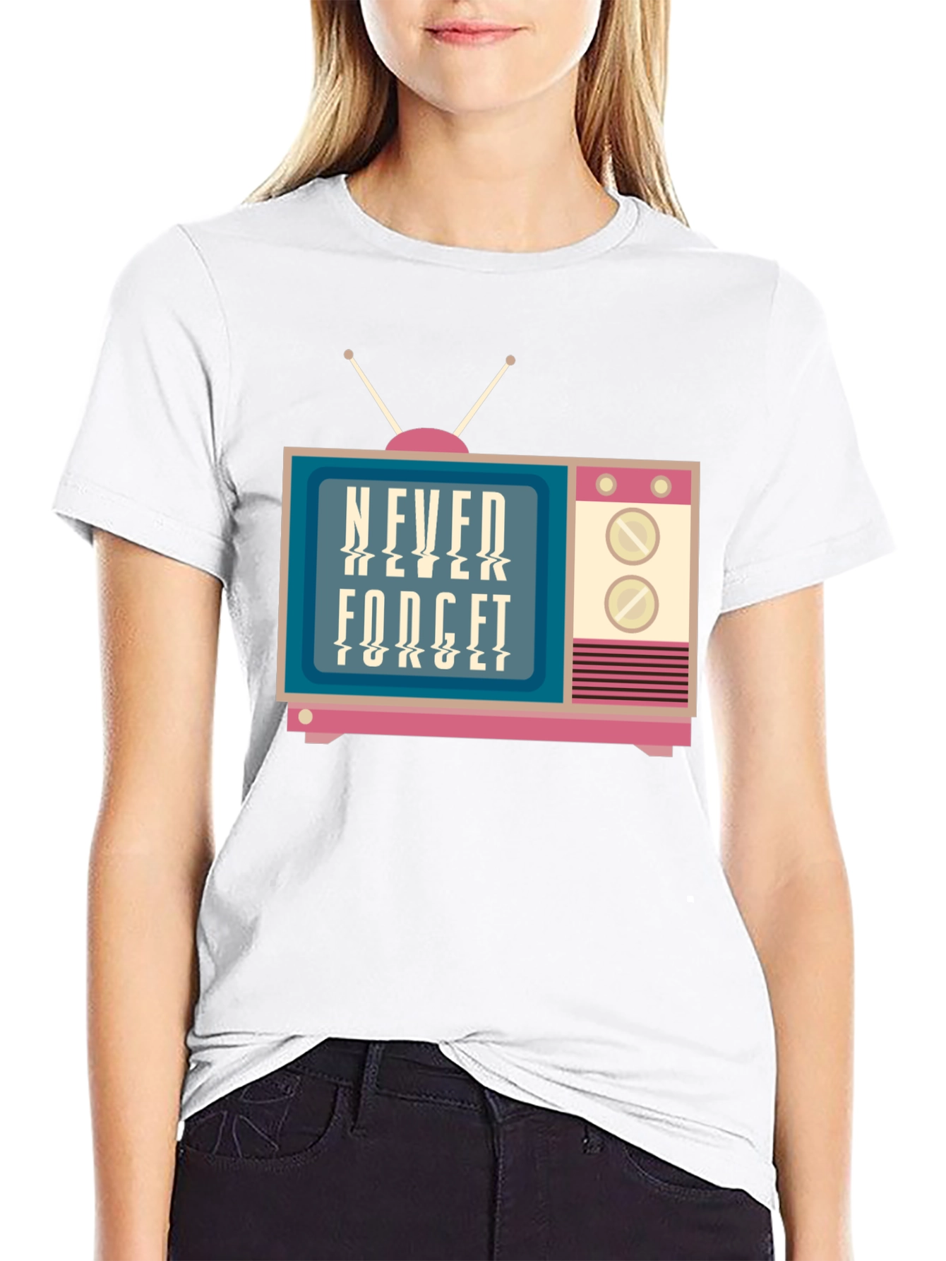 Retro TV Never Forget Graphic Tee