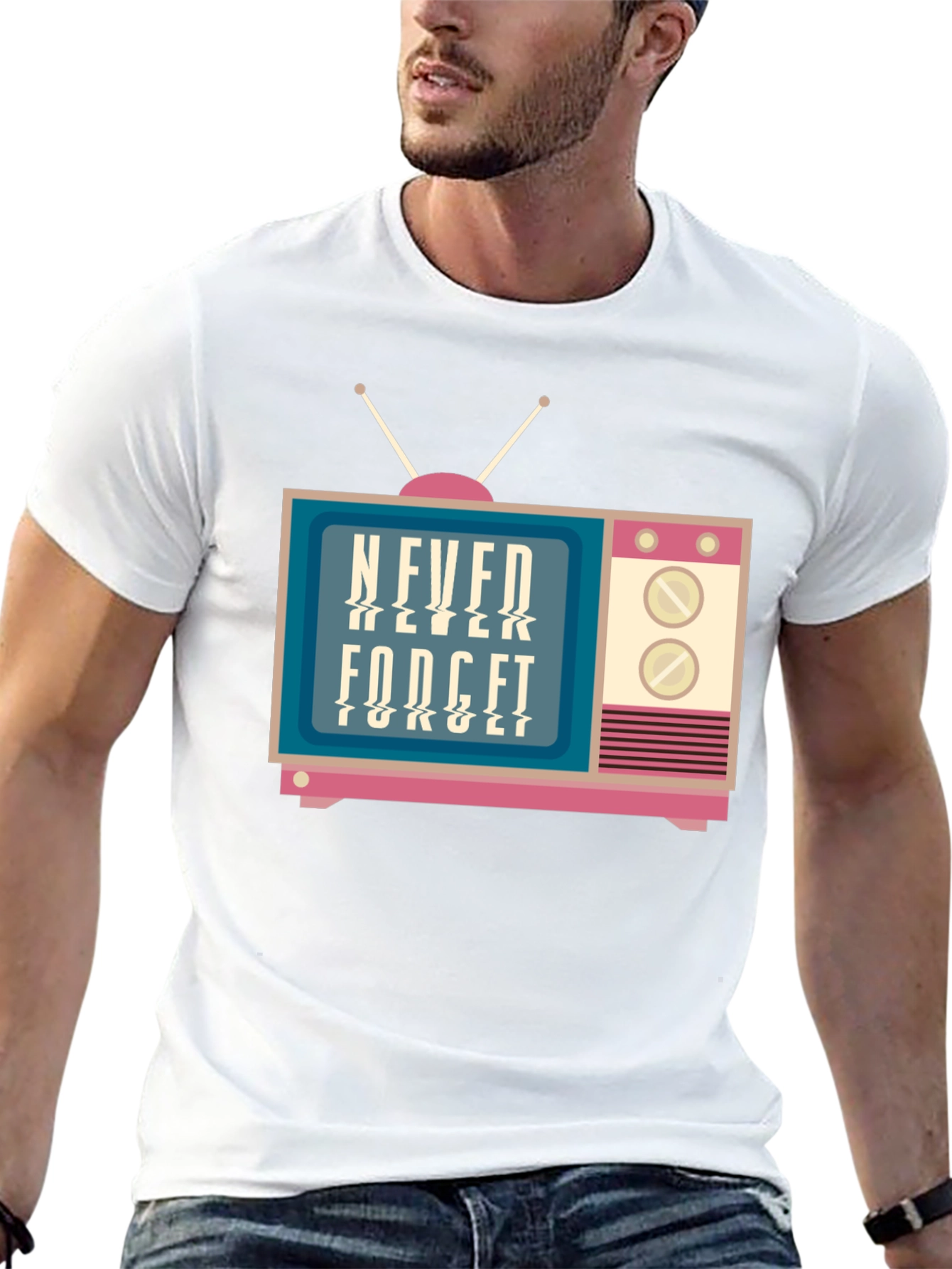 Retro TV Never Forget Graphic Tee