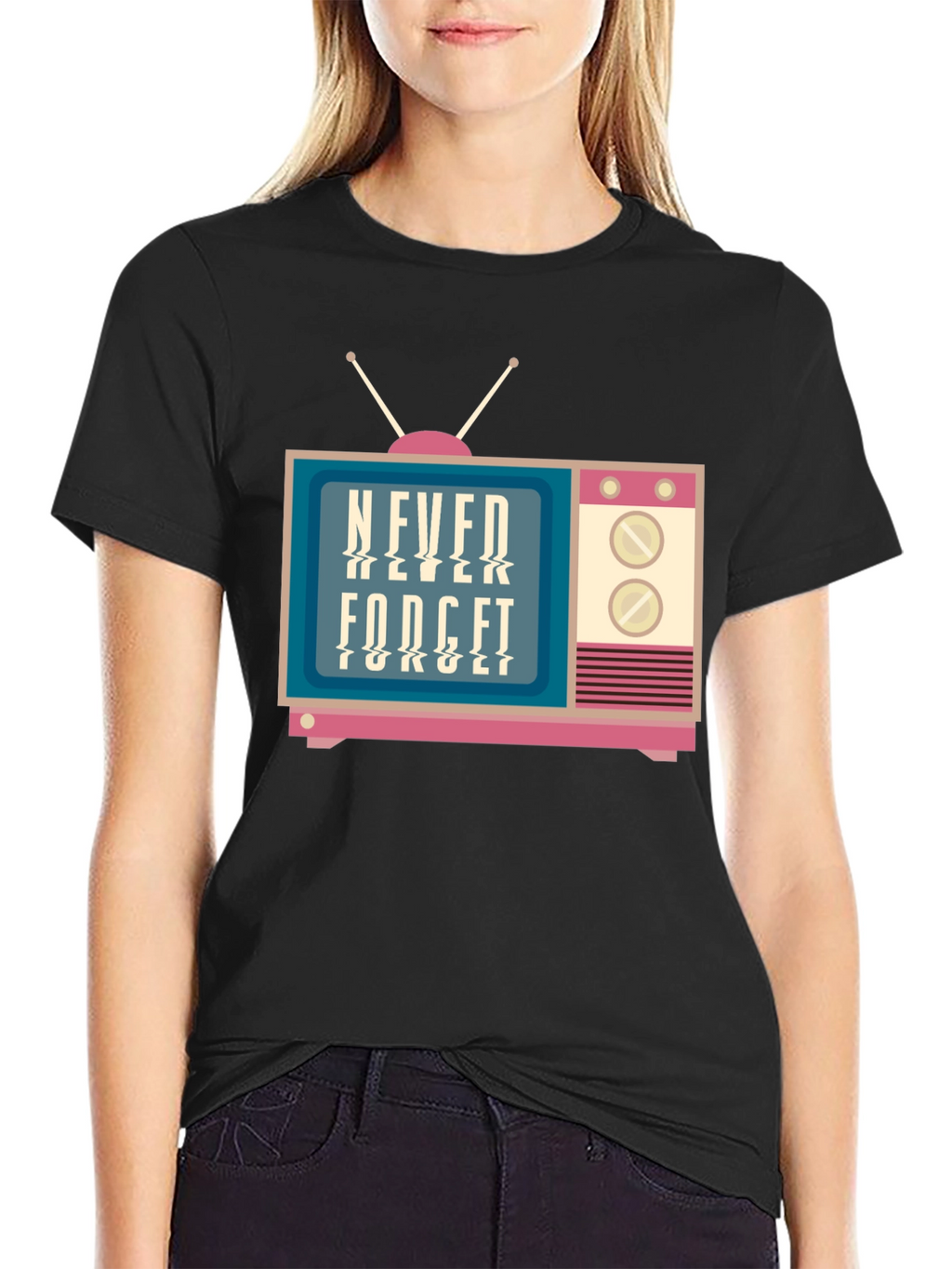 Retro TV Never Forget Graphic Tee
