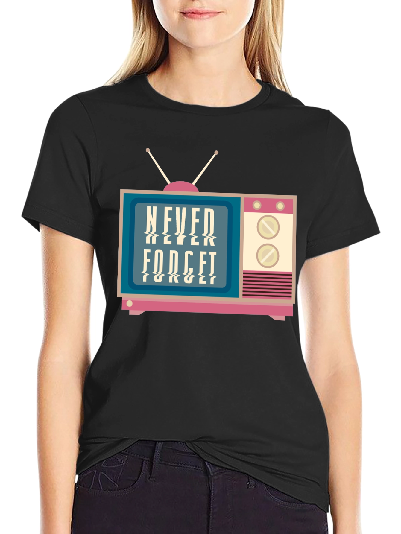 Retro TV Never Forget Graphic Tee