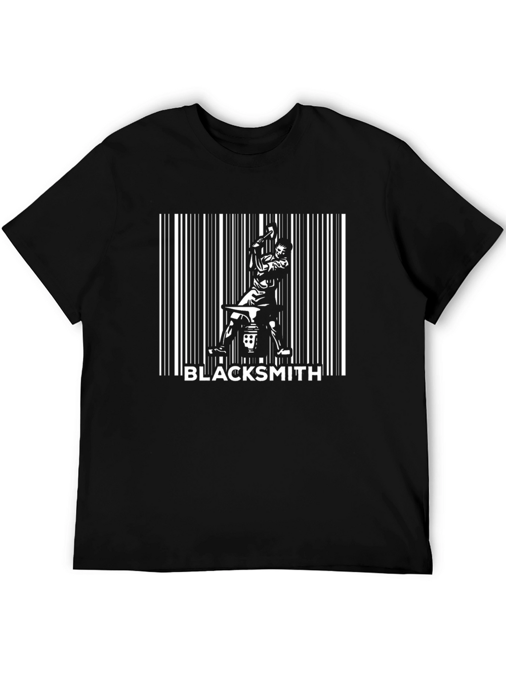 Blacksmith Barcode Graphic T-Shirt - Unique Design