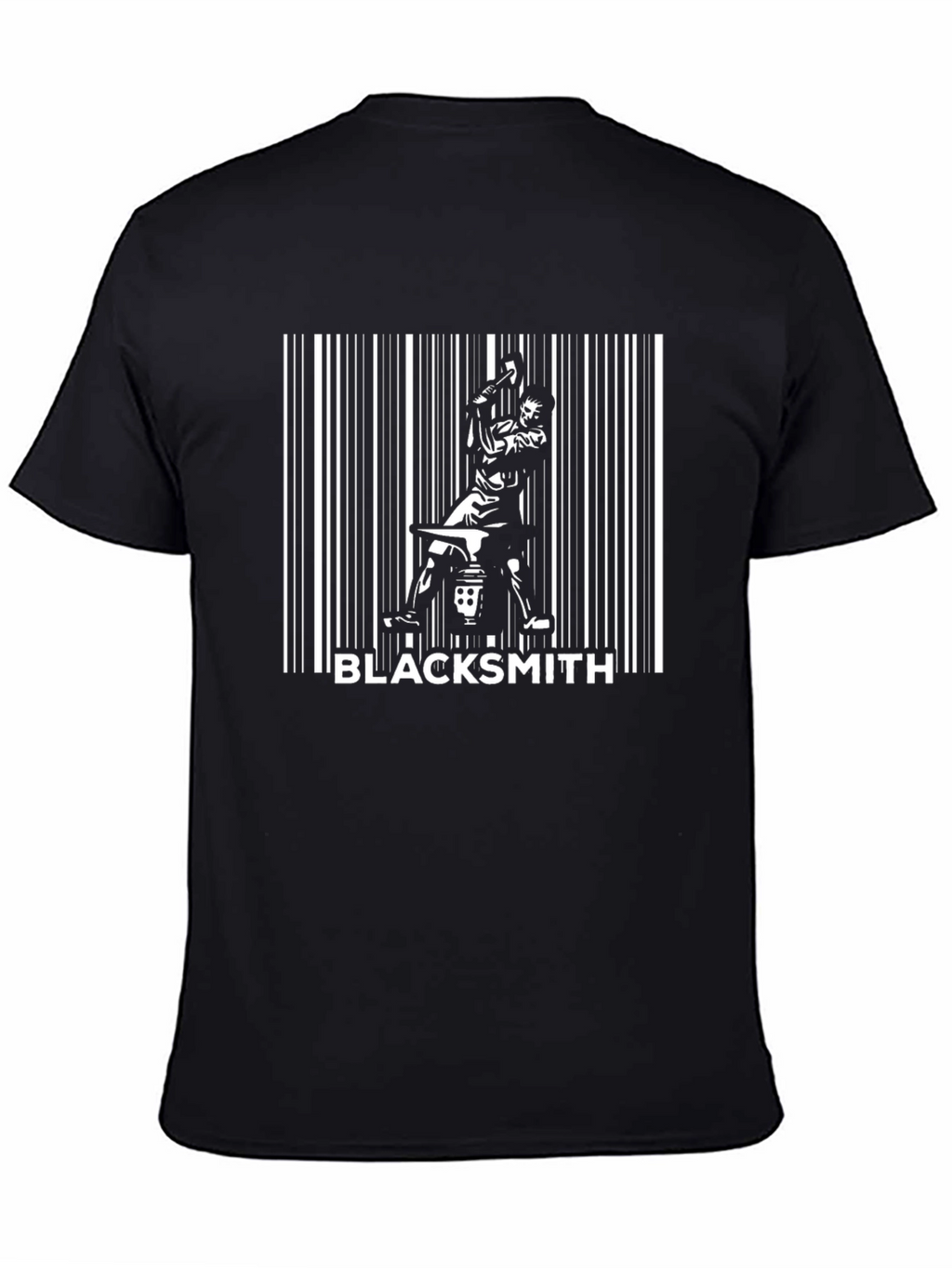 Blacksmith Barcode Graphic T-Shirt - Unique Design