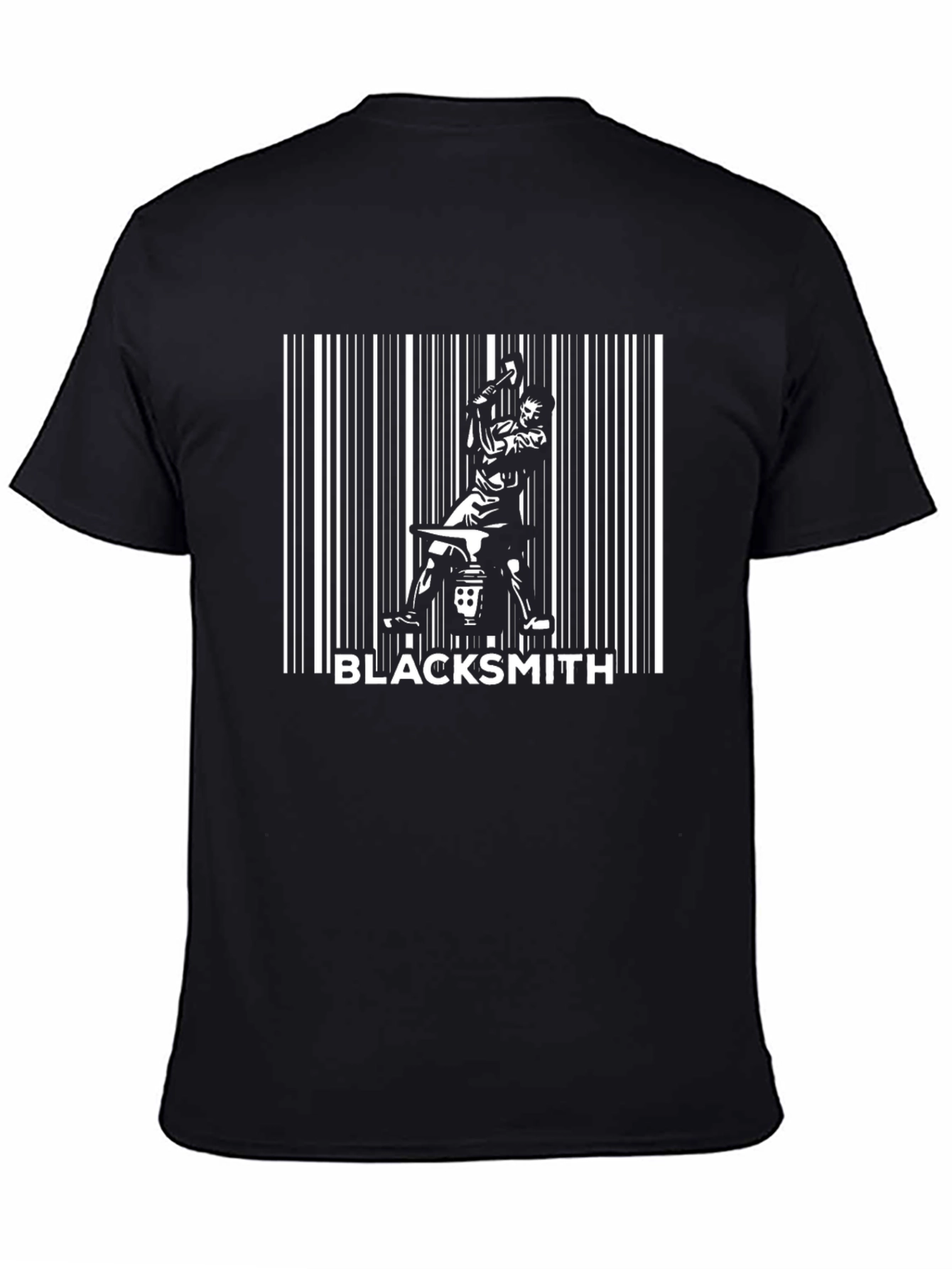 Blacksmith Barcode Graphic T-Shirt - Unique Design