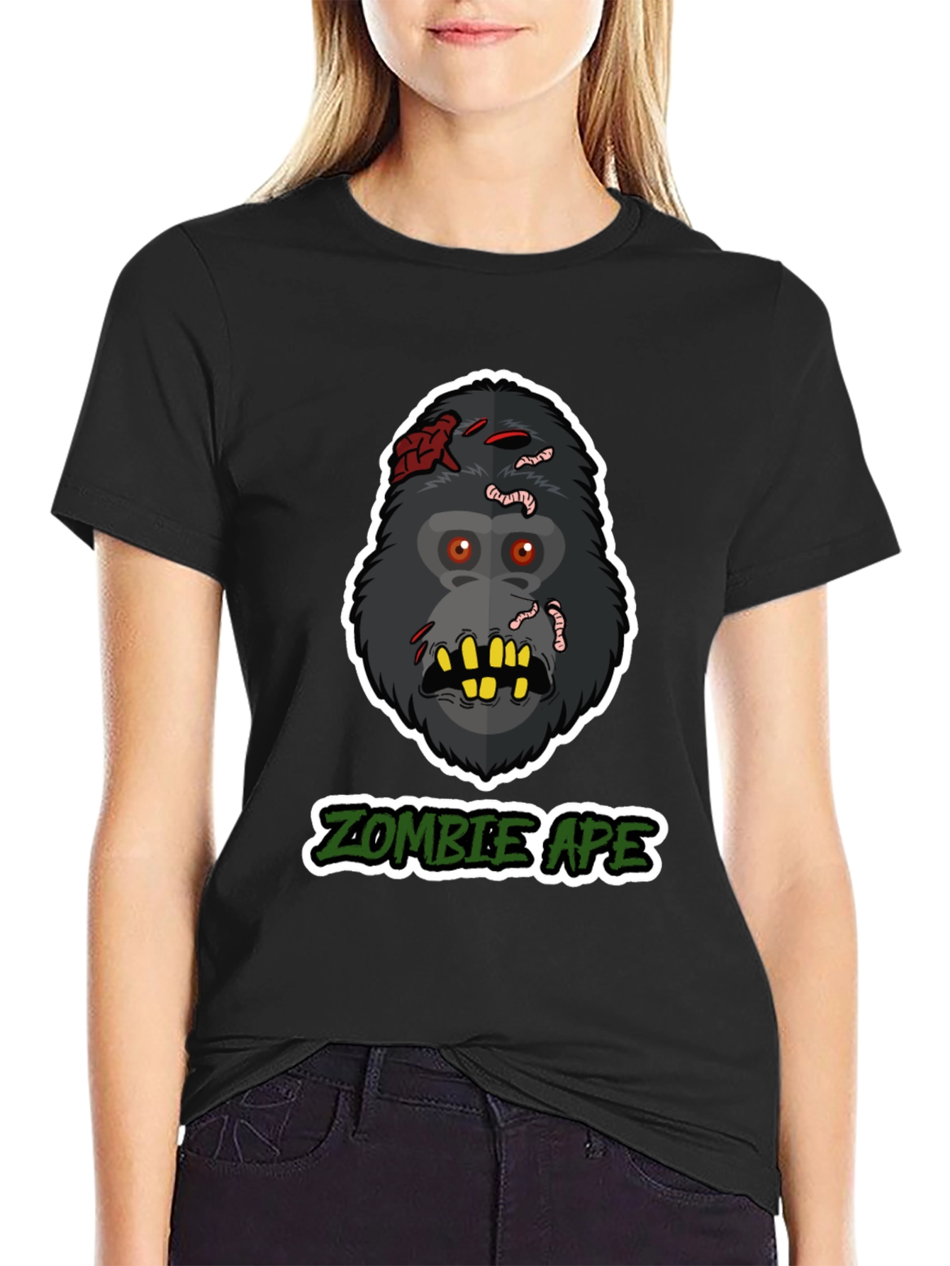 Zombie Ape Graphic T-Shirt - Unique Horror Tee