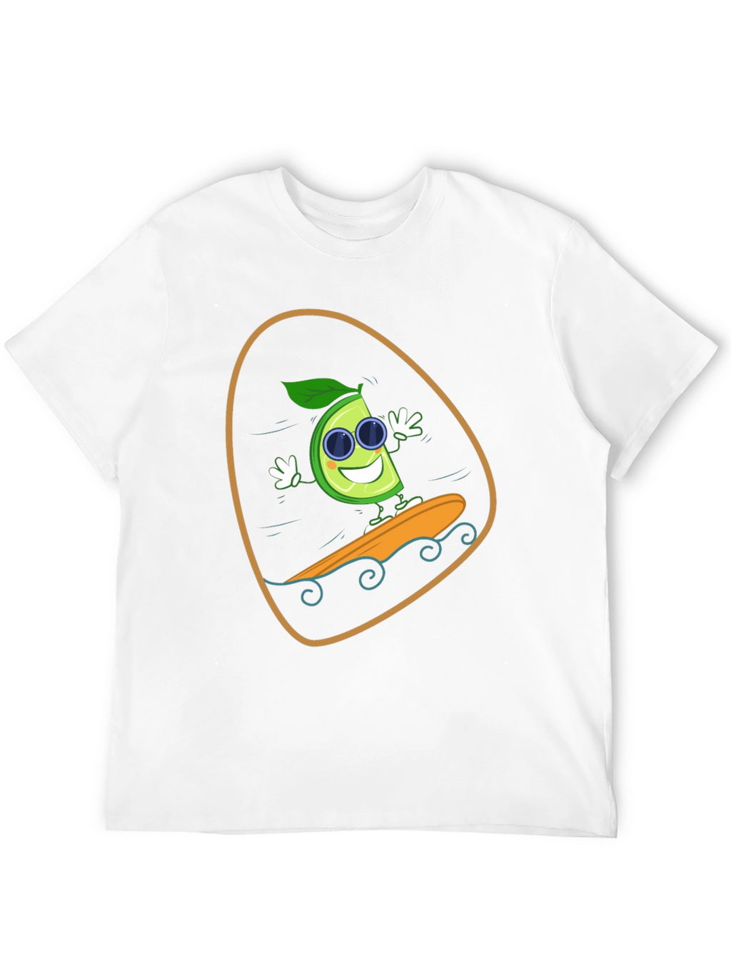 Lime Surfing T-Shirt - Fun Graphic Tee