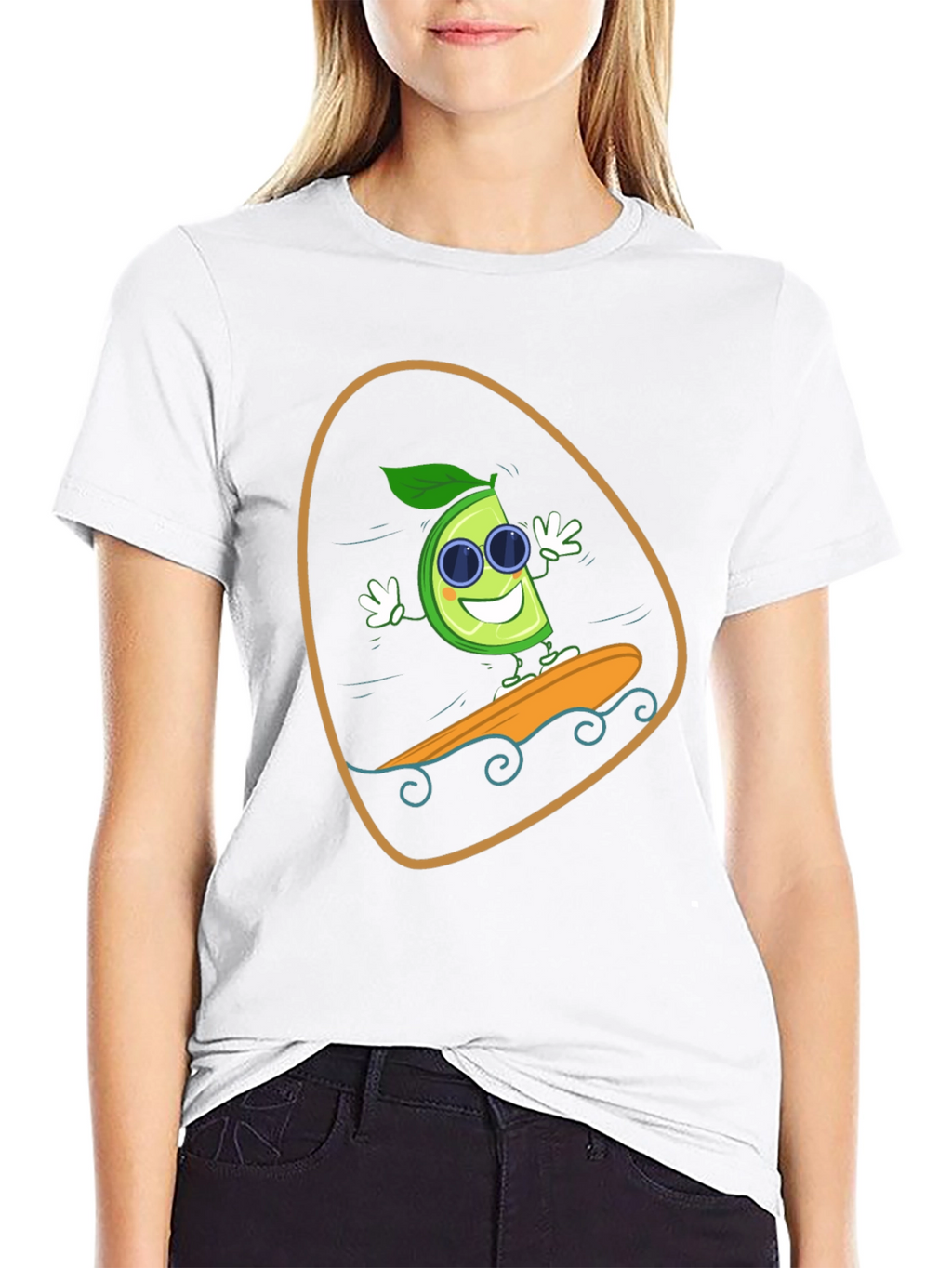 Lime Surfing T-Shirt - Fun Graphic Tee