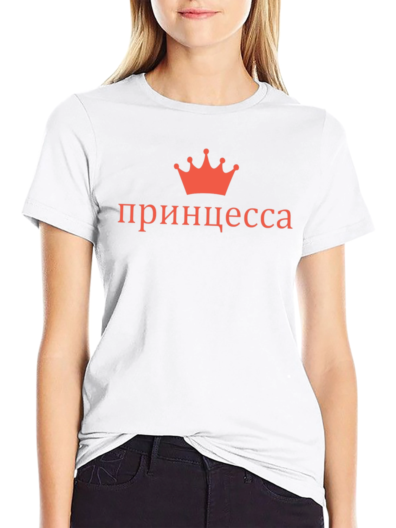 Princess Russian Text Crown Graphic Tee