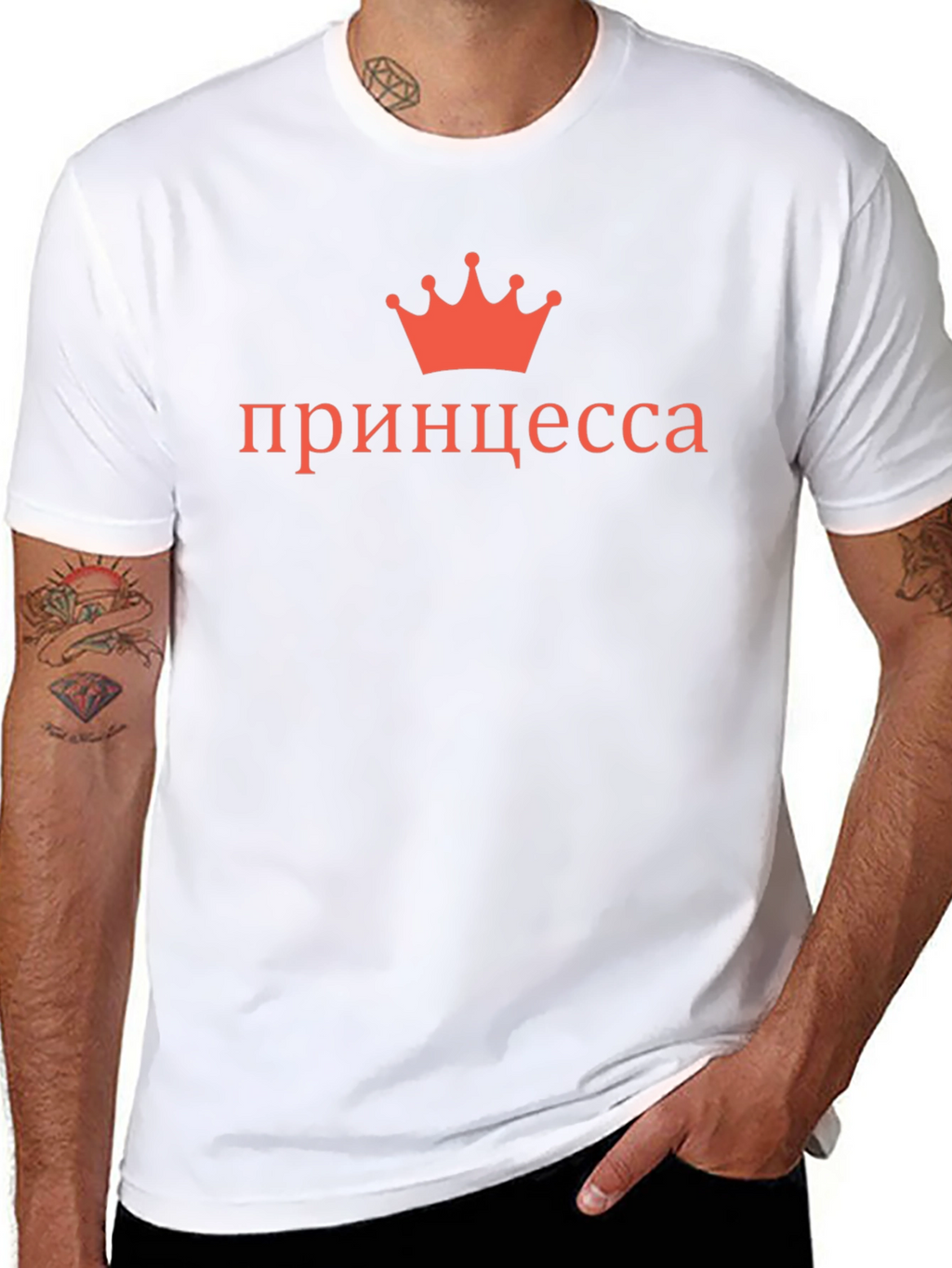 Princess Russian Text Crown Graphic Tee