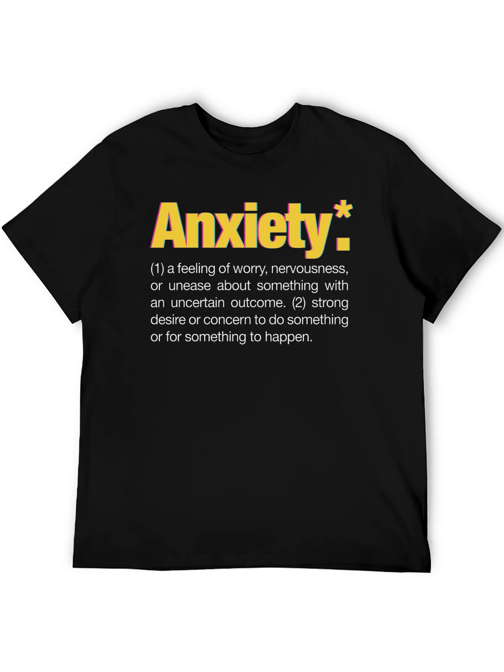 Anxiety Definition Graphic Tee - Black T-Shirt
