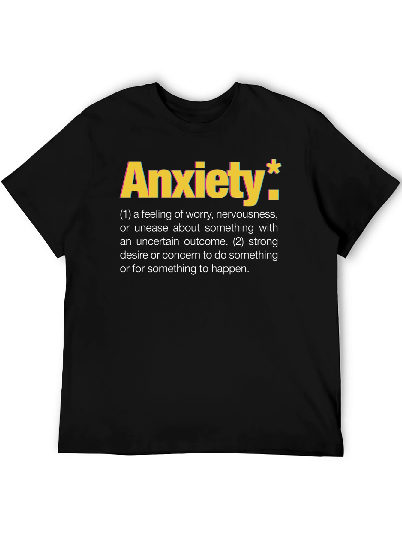 Anxiety Definition Graphic Tee - Black T-Shirt