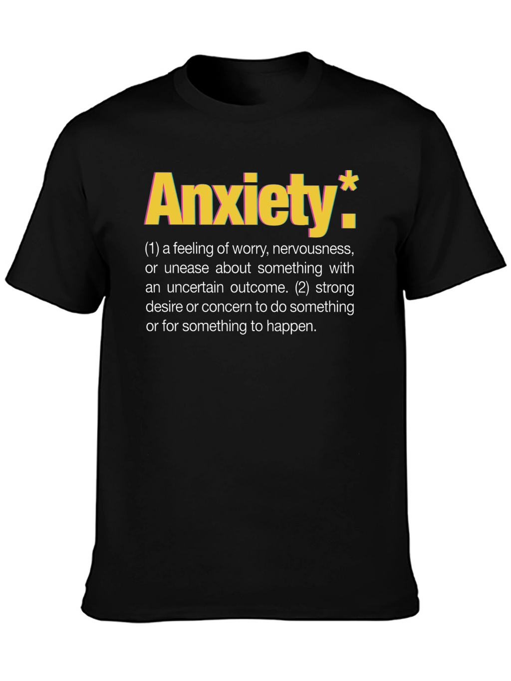 Anxiety Definition Graphic Tee - Black T-Shirt