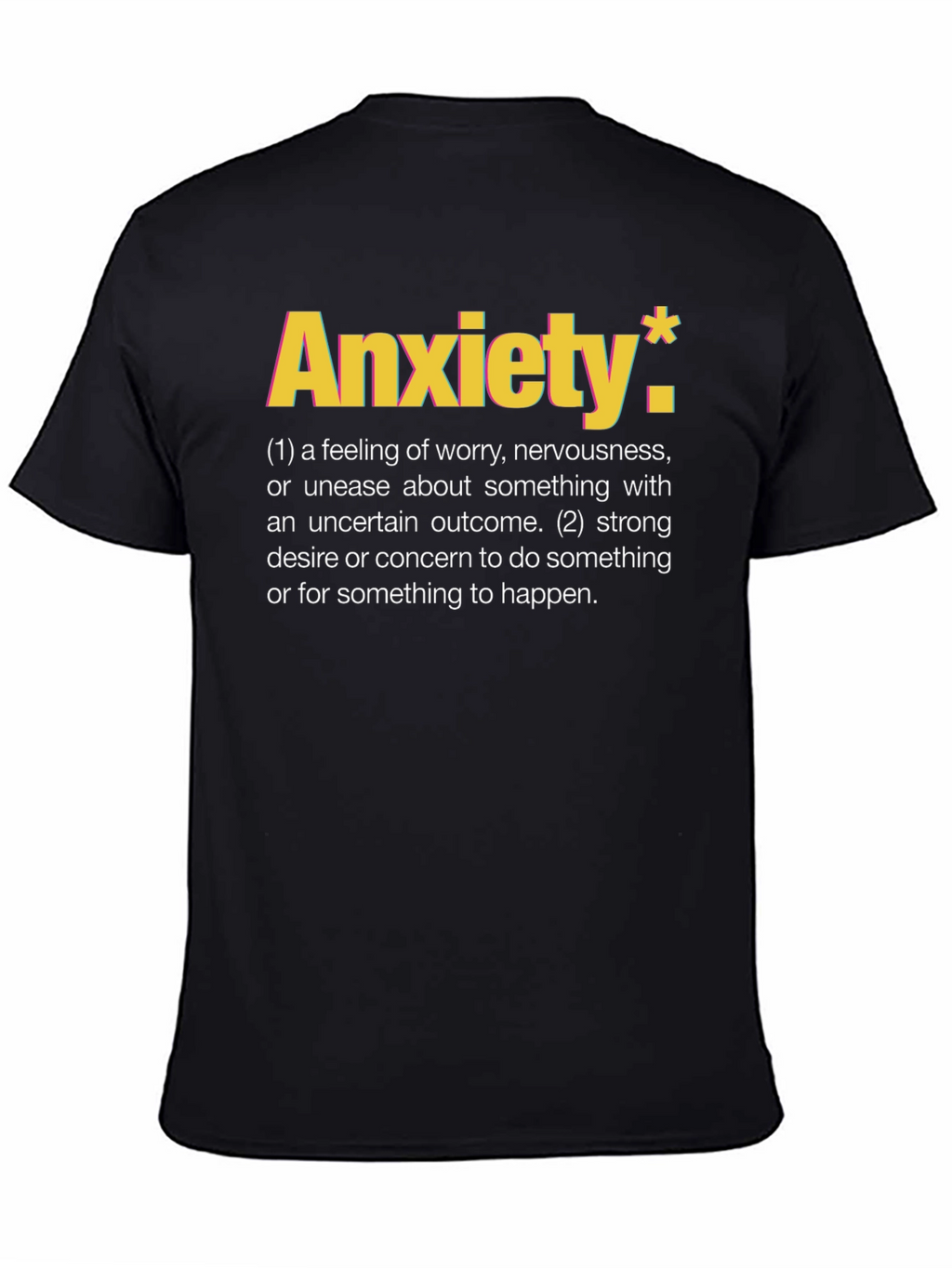 Anxiety Definition Graphic Tee - Black T-Shirt