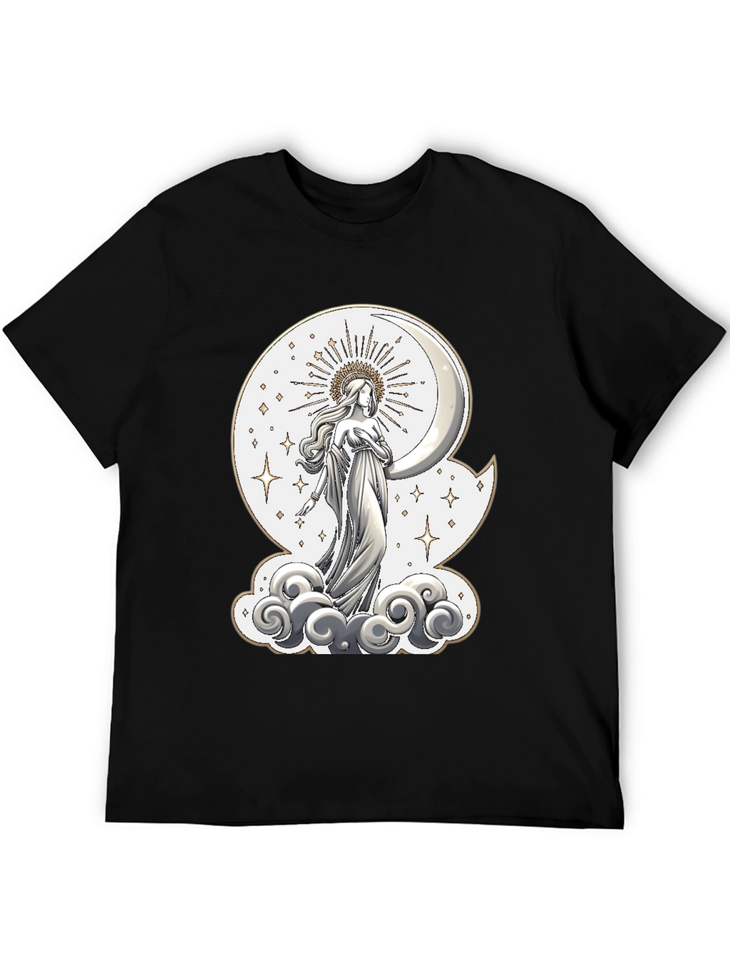 Moon Goddess Graphic Tee - Celestial Design