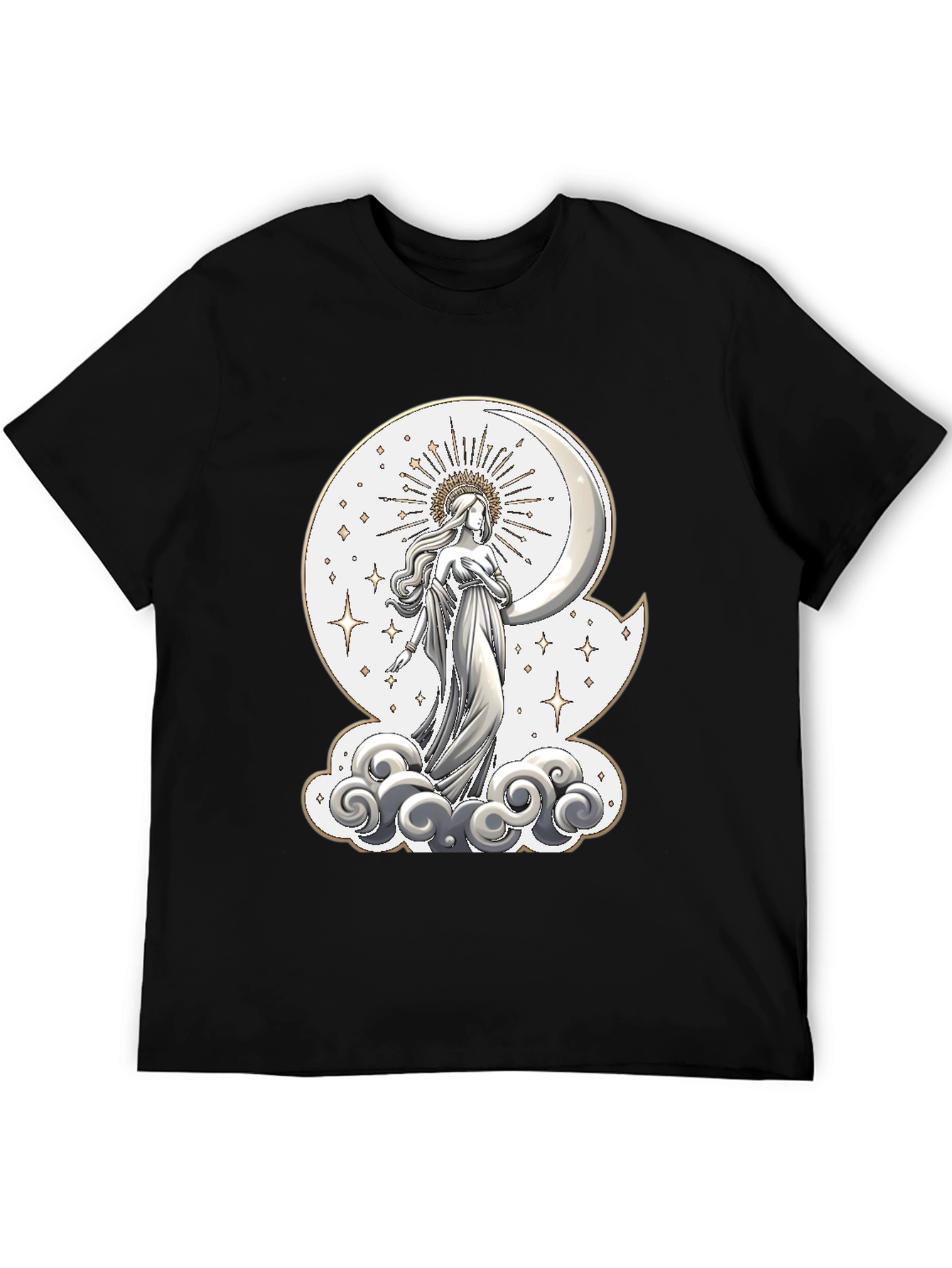 Moon Goddess Graphic Tee - Celestial Design