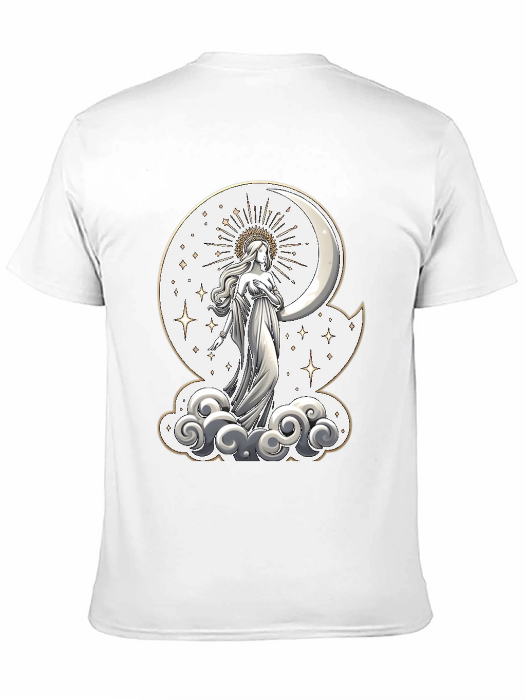 Moon Goddess Graphic Tee - Celestial Design