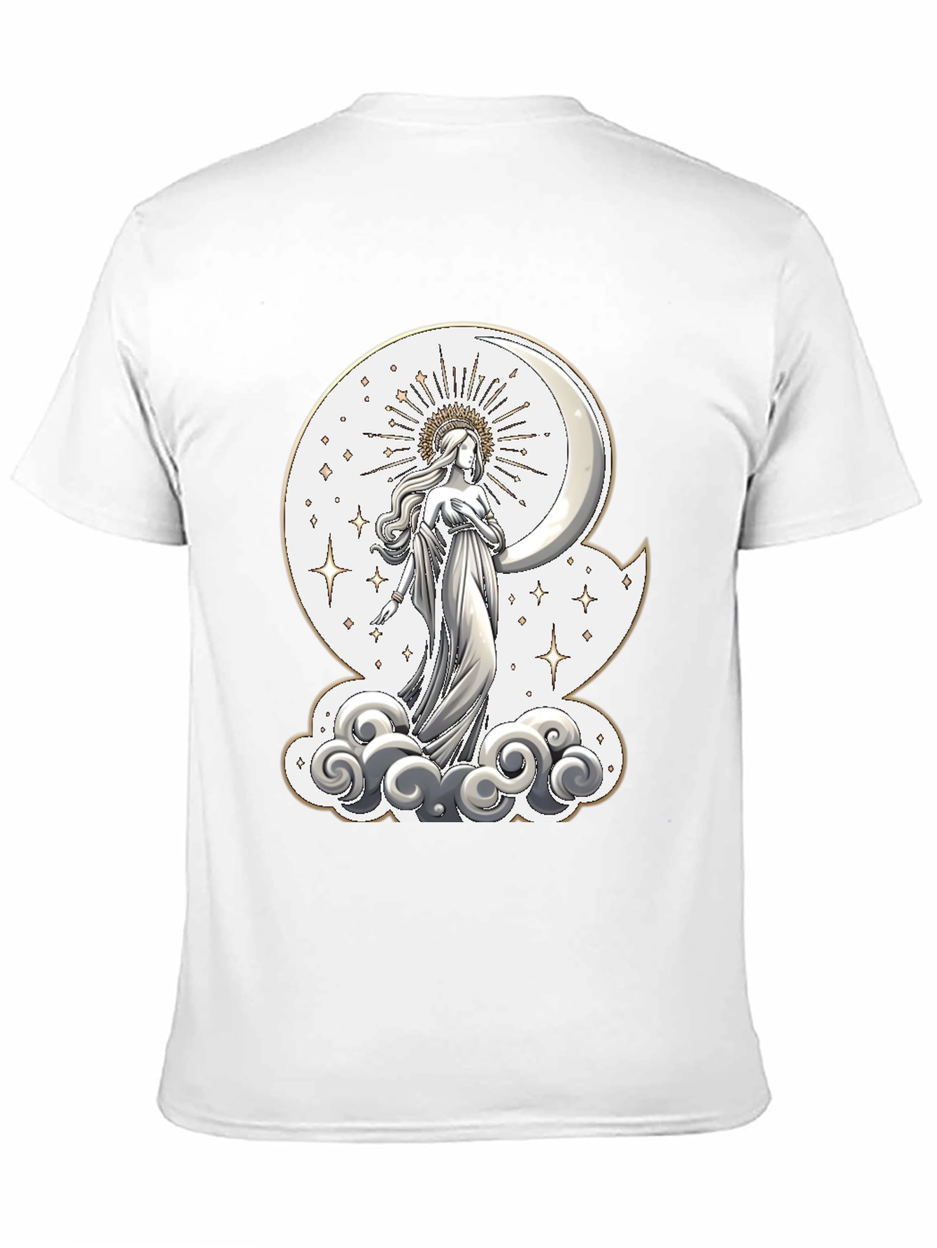 Moon Goddess Graphic Tee - Celestial Design